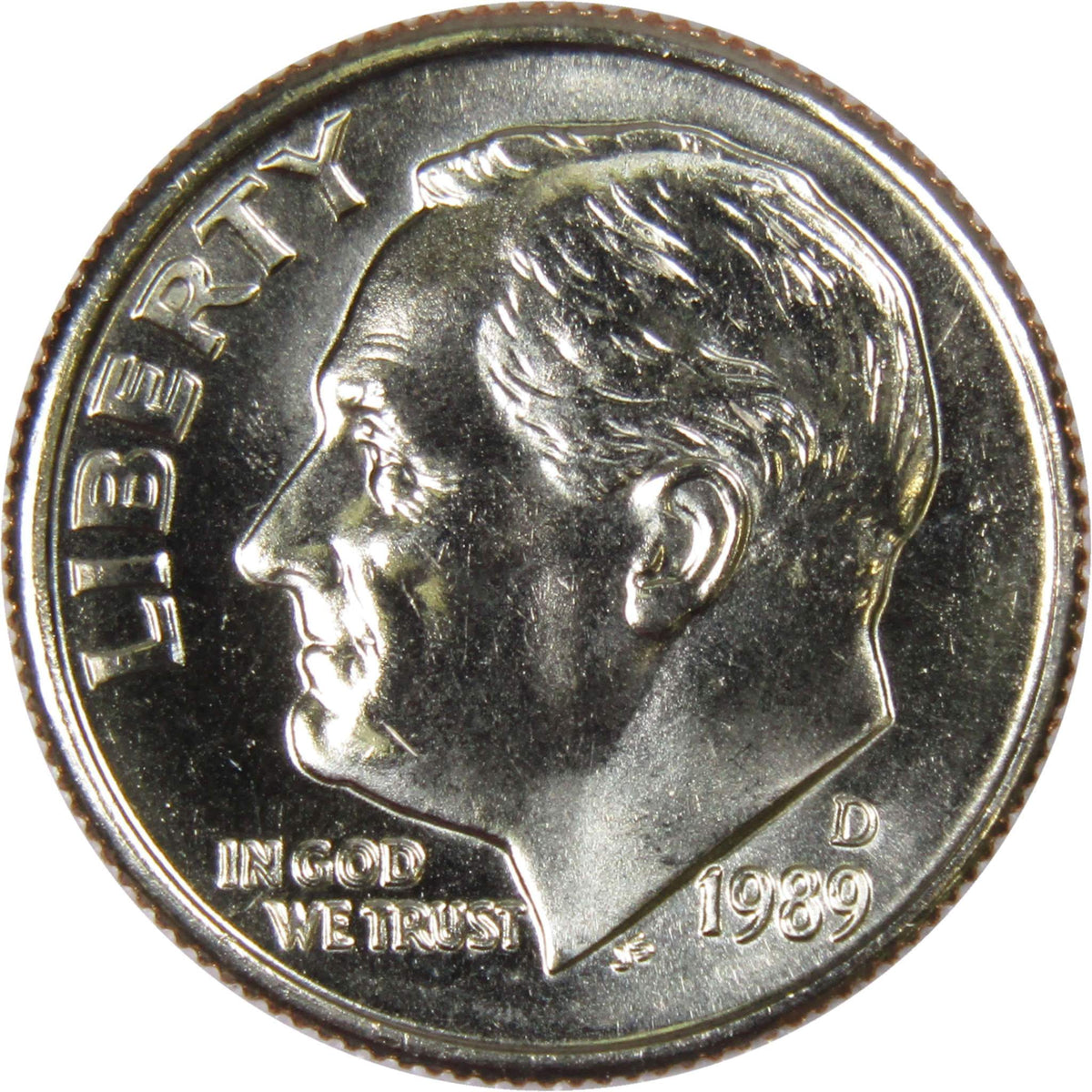 1989 D Roosevelt Dime Clad Uncirculated Mint State 10c Coin