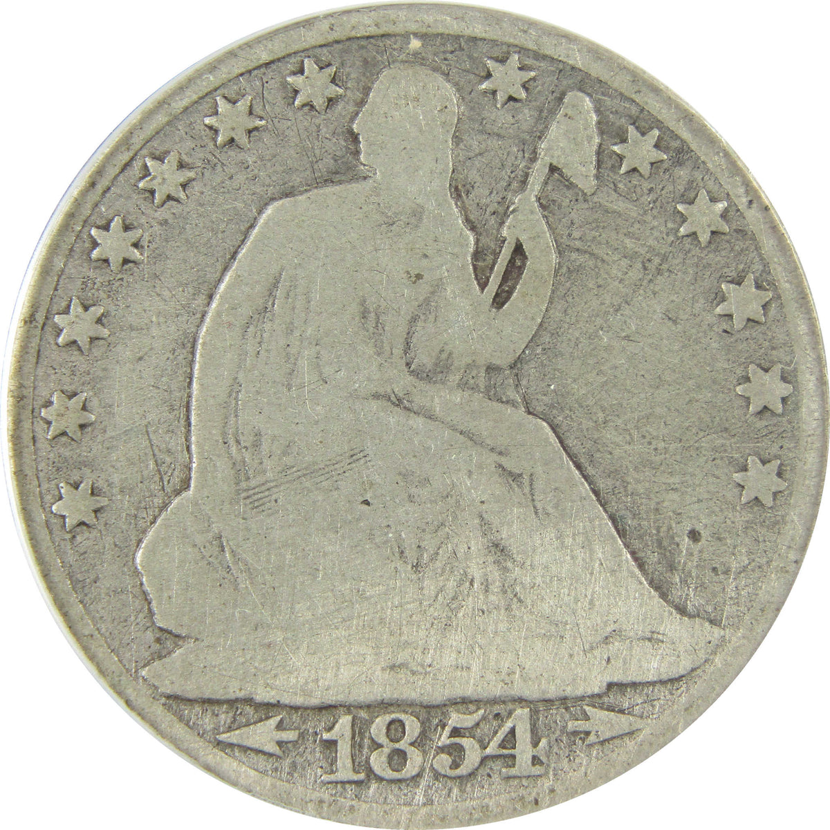 1854 O Seated Liberty Silver Half Dollar G 4 Details ANACS SKU:I28551