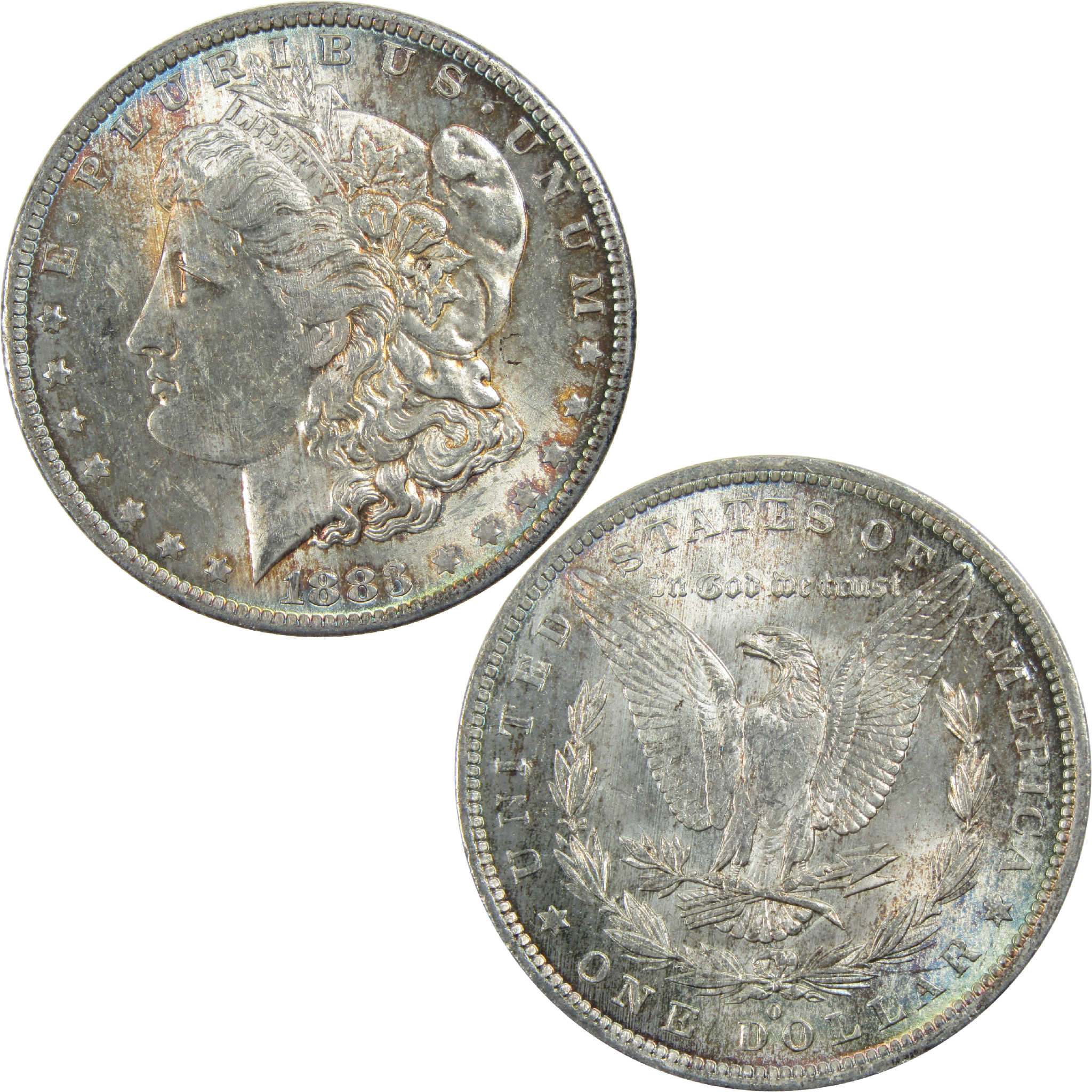 1883 O Morgan Dollar CH AU Choice About Unc Silver Toned SKU:I13202