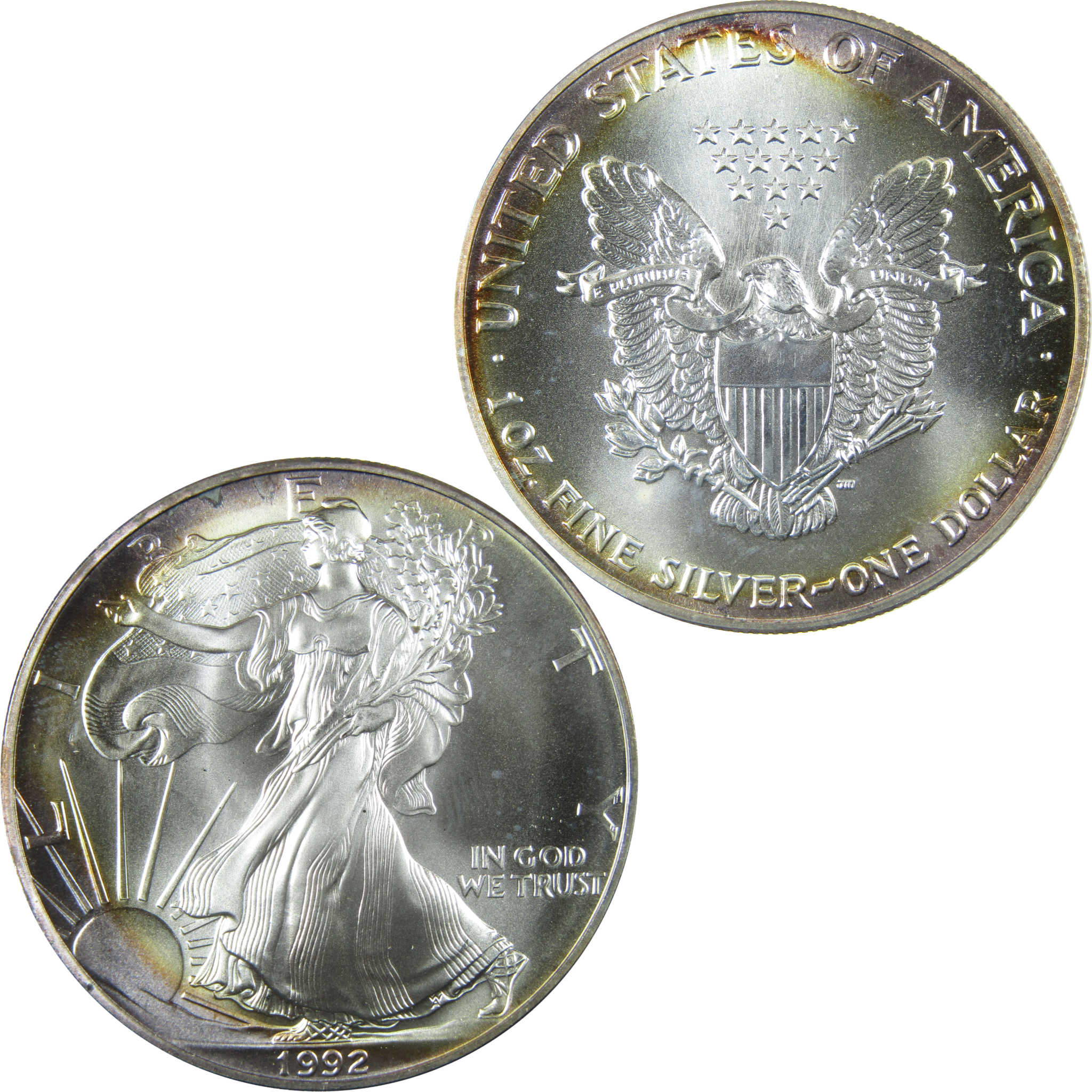1992 American Silver Eagle Uncirculated Mint State $1 Coin SKU:CP1526