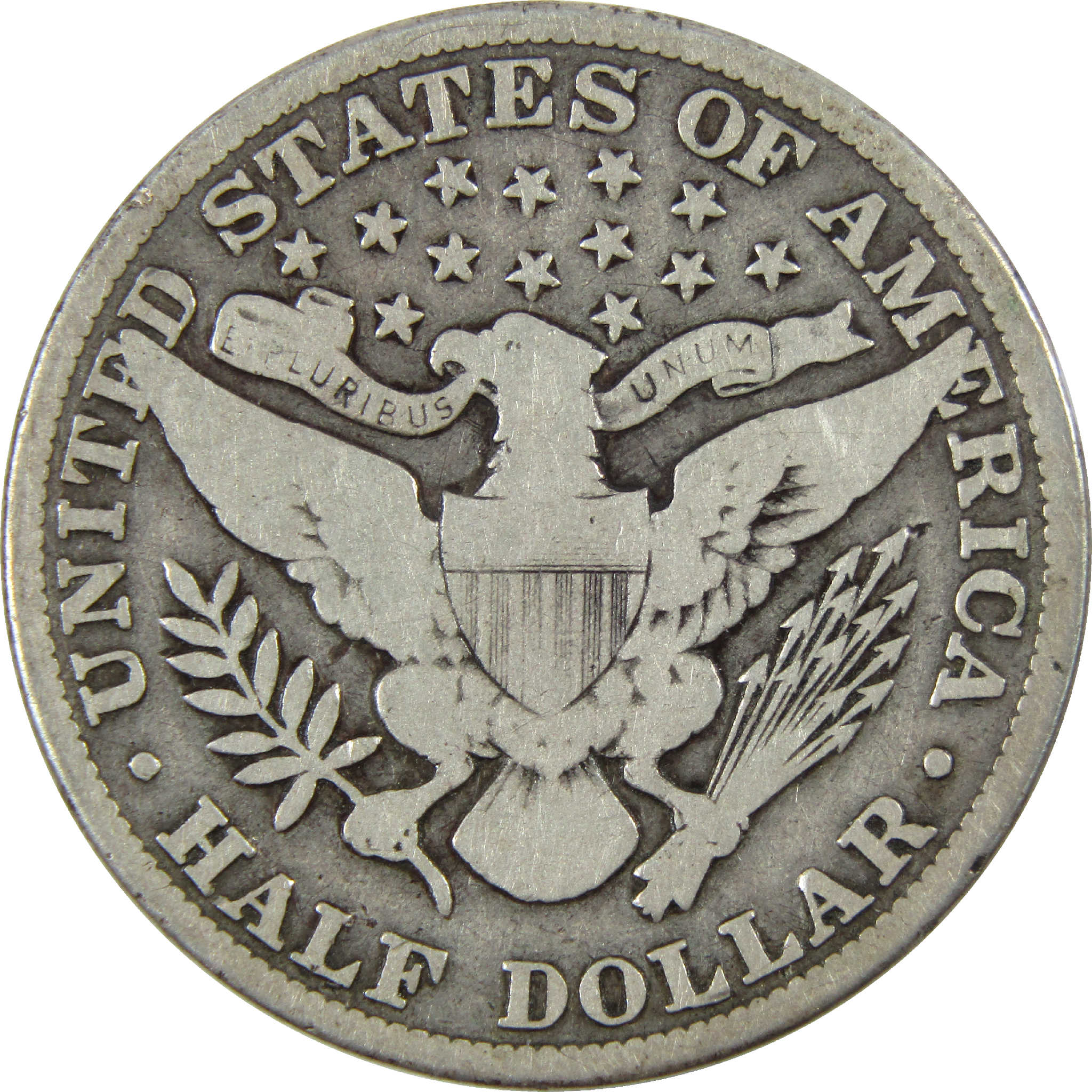 1915 Barber Half Dollar VG Very Good Silver 50c Coin SKU:I11848