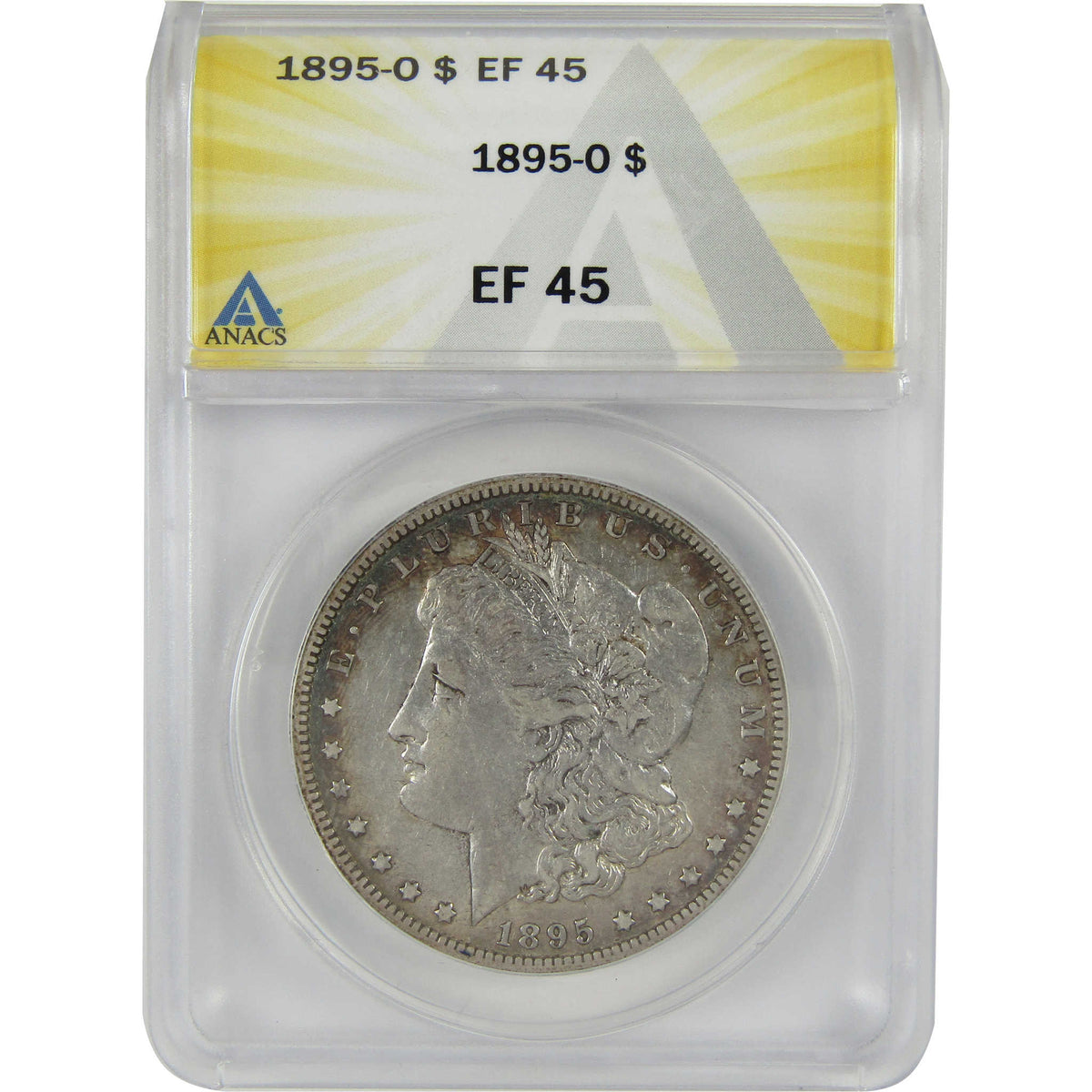 1895 O Morgan Silver Dollar EF 45 ANACS $1 Coin Collectible SKU:I28816
