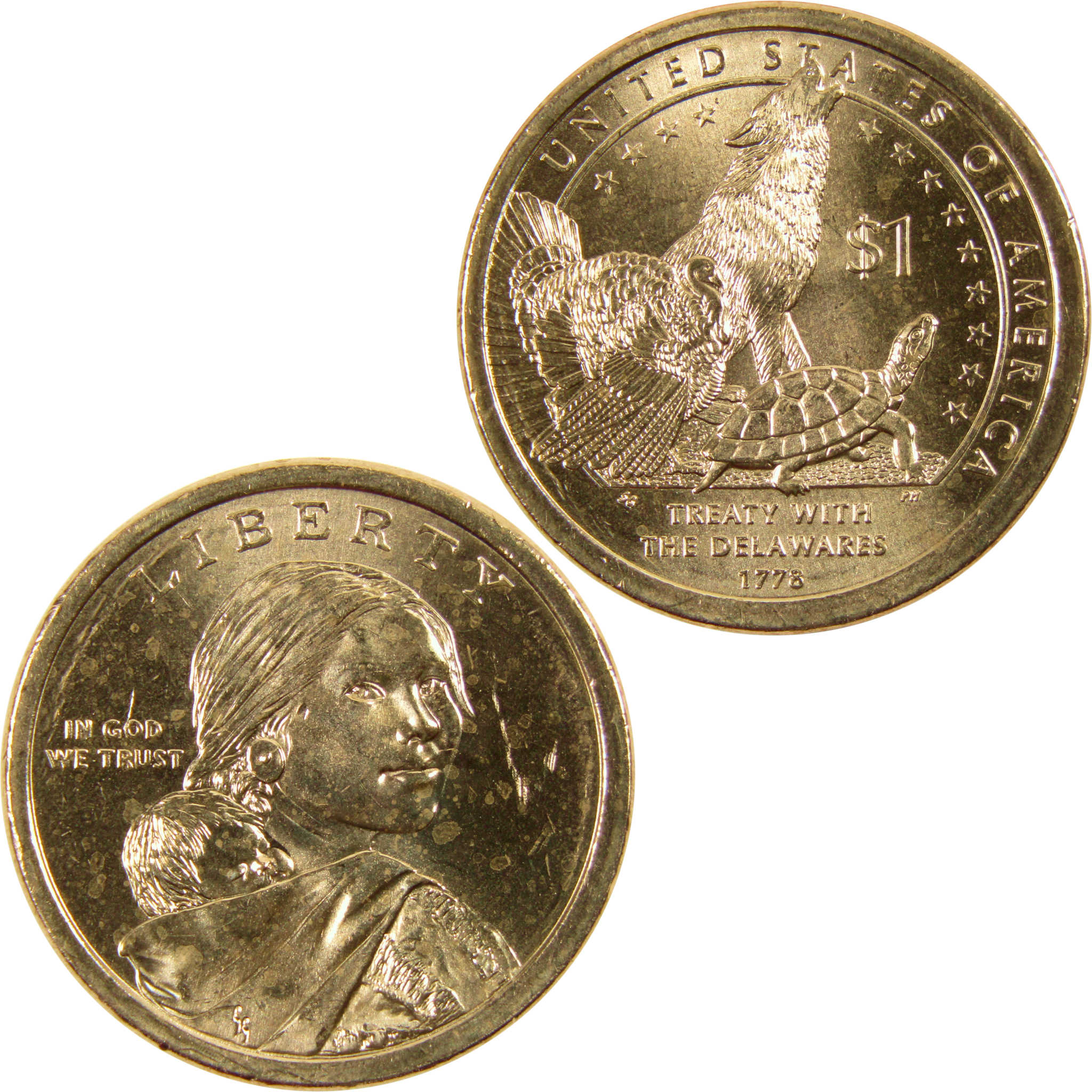 2013 P Treaty with the Delawares Native American Dollar Uncirculated