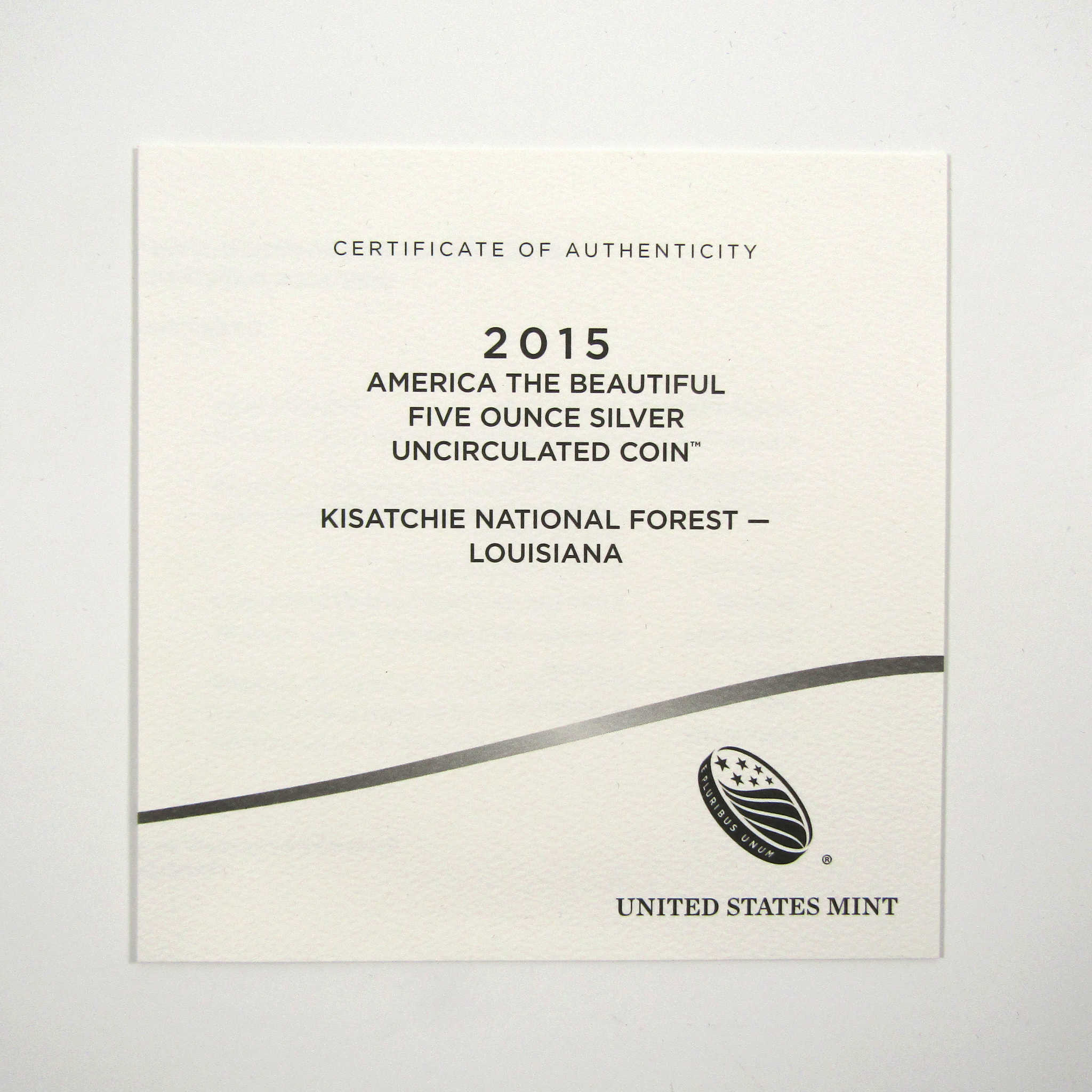 2015 P Kisatchie National Forest 5 oz Silver OGP COA SKU:CPC2560