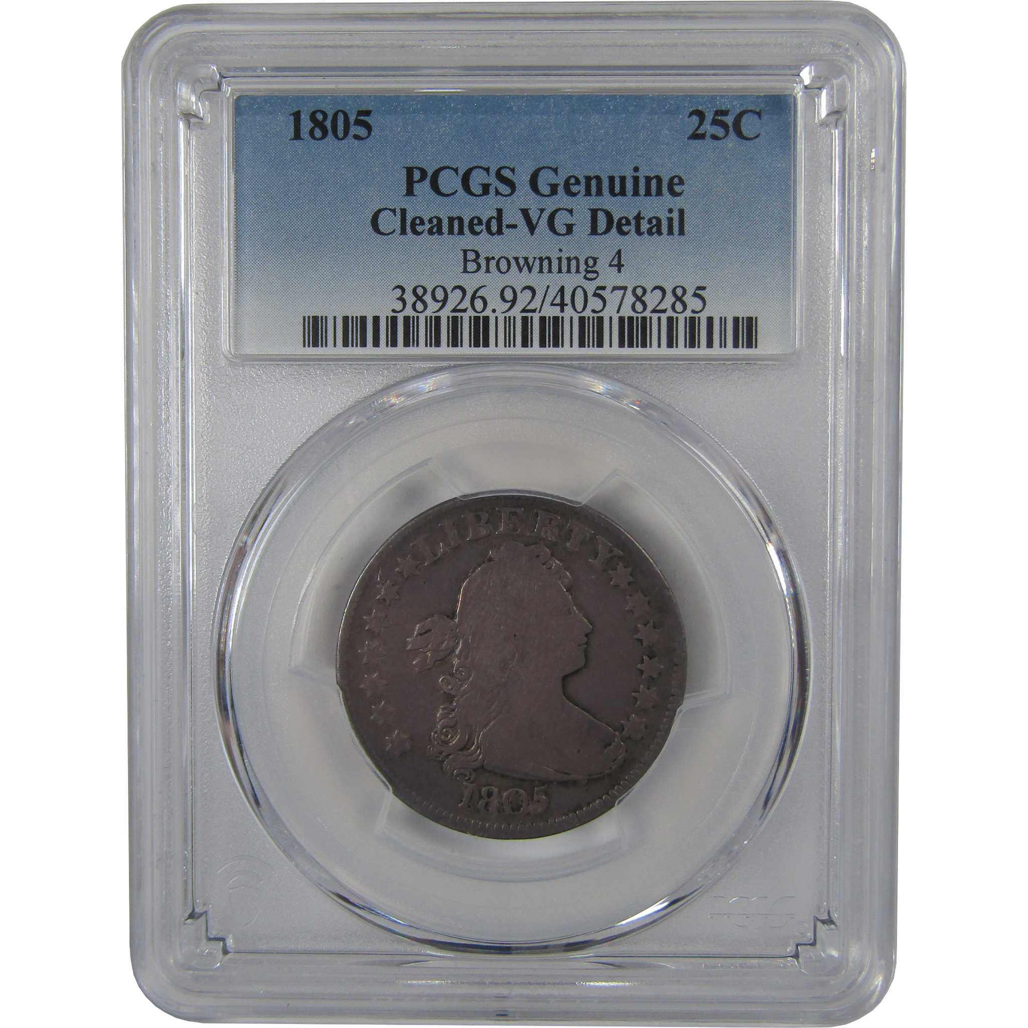 1805 B-4 Draped Bust Quarter VG Details PCGS Silver SKU:I23816