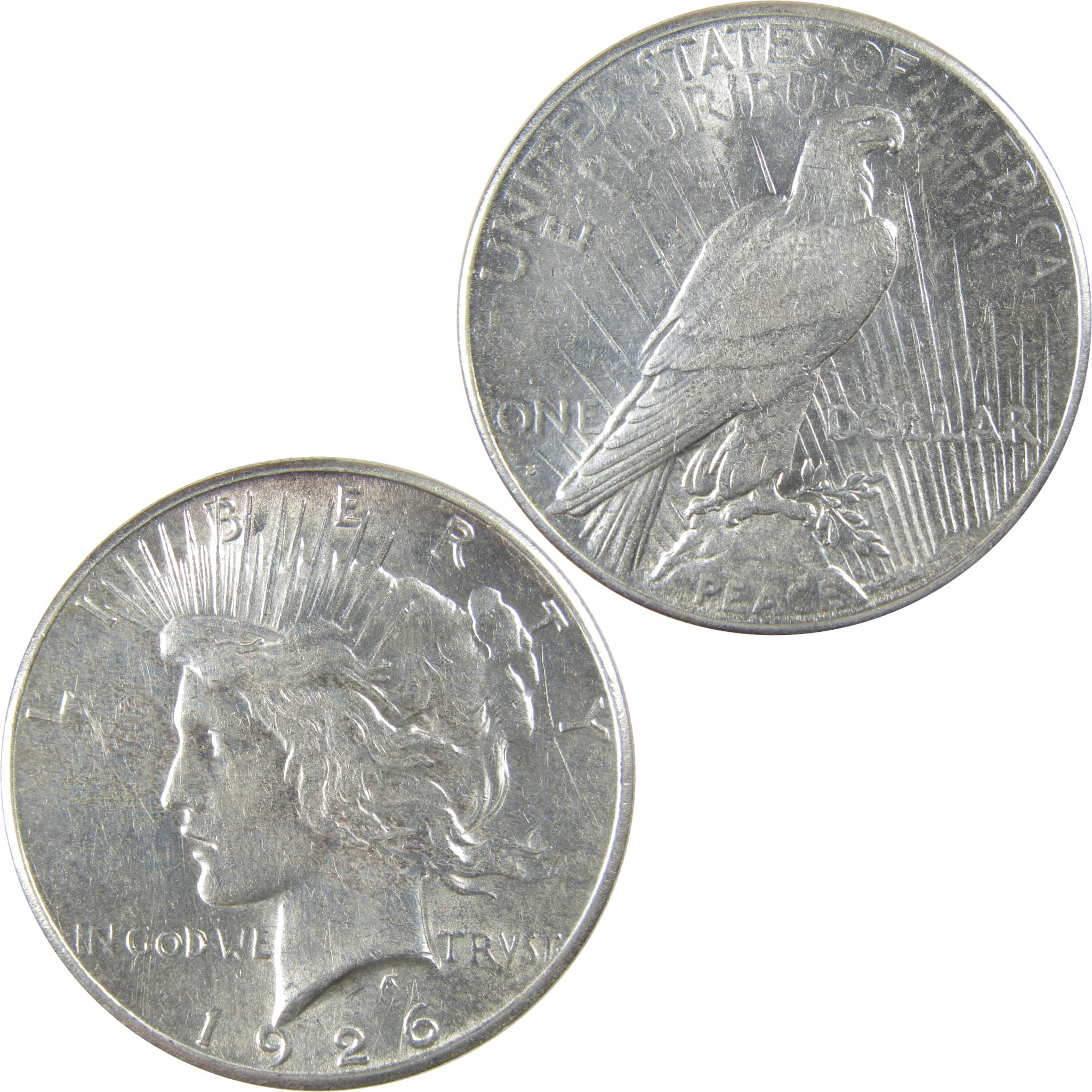 1926 S Peace Dollar AU About Uncirculated Silver $1 Coin SKU:I23417