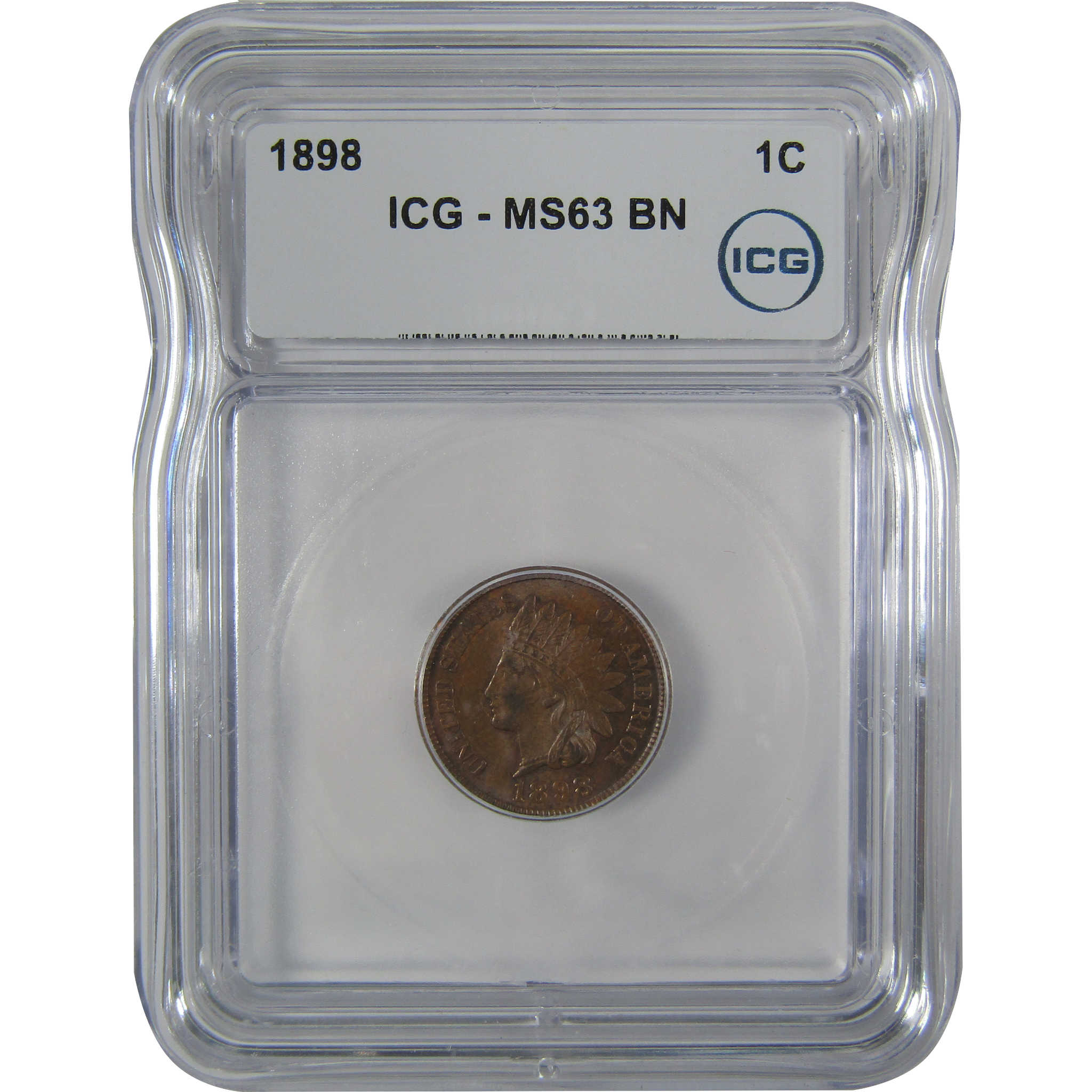 1898 Indian Head Cent MS 63 BN ICG Penny Uncirculated SKU:I22947