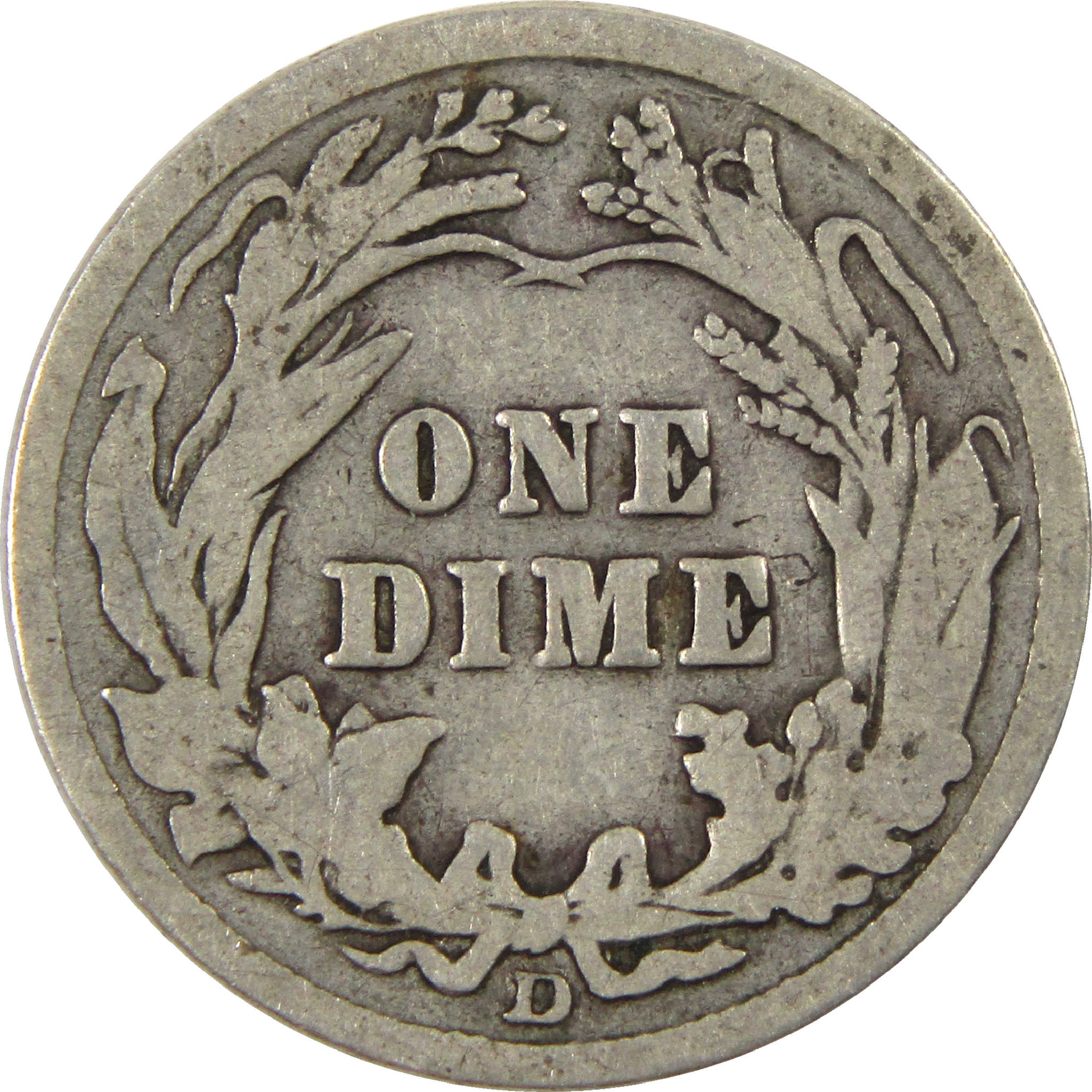 1914 D Barber Dime G Good Silver 10c Coin