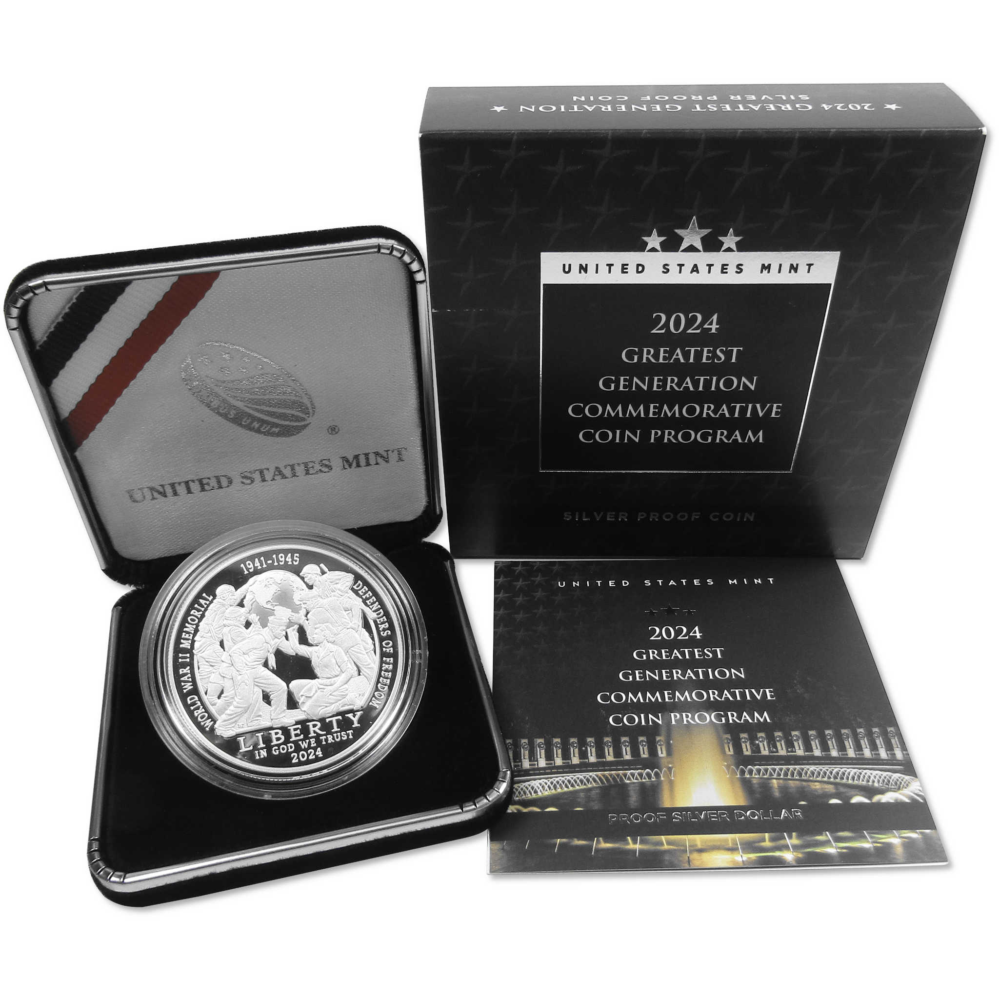 Greatest Generation Commemorative 2024 P Silver $1 Proof SKU:OPC137