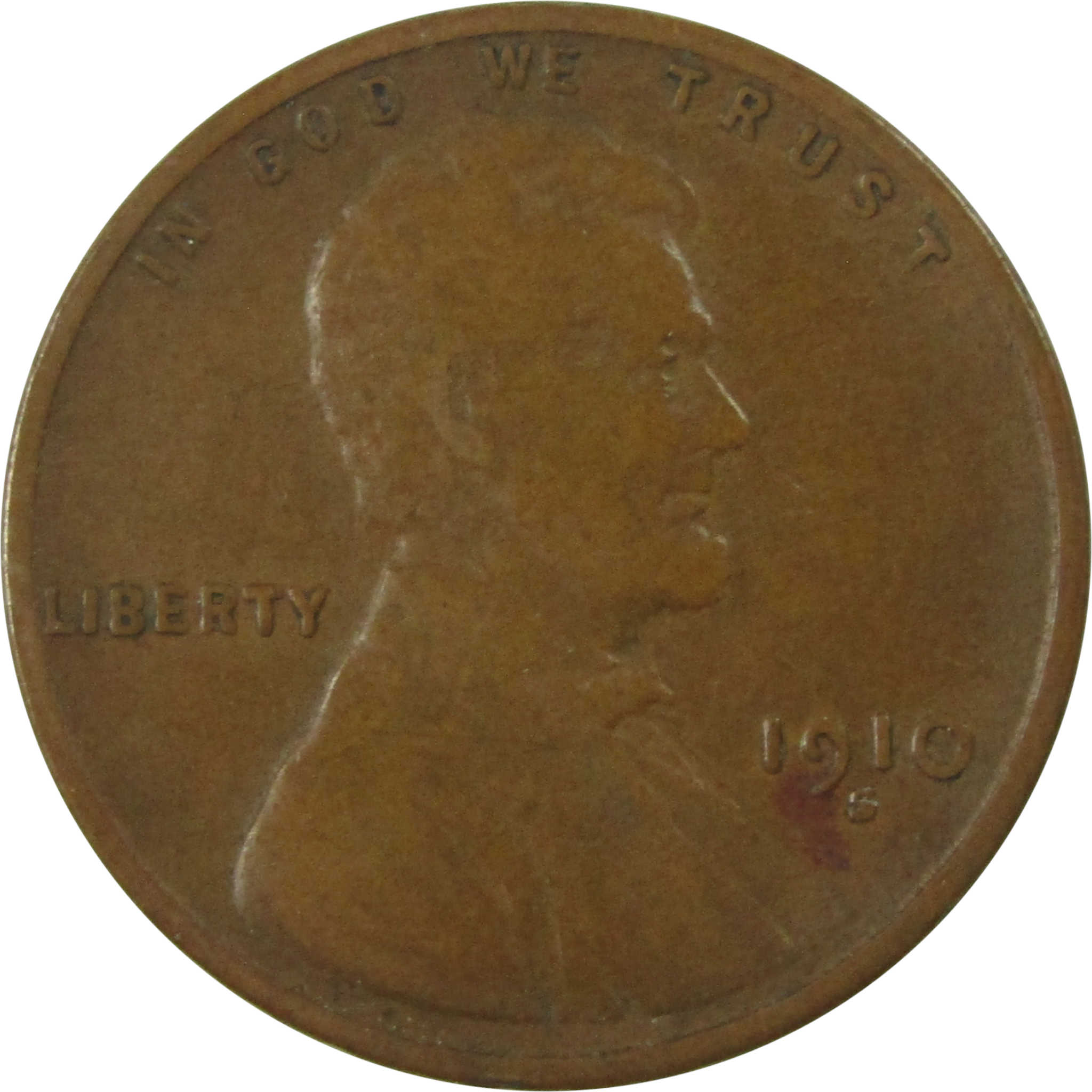 1910 S Lincoln Wheat Cent F Fine Penny 1c Coin Collectible SKU:I25271