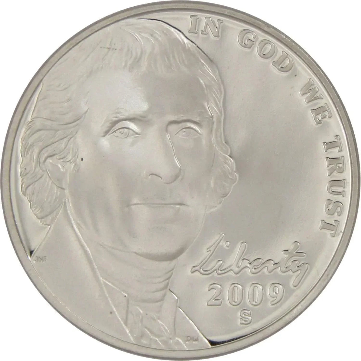 2009 S Jefferson Nickel Proof 5c Coin Collectible