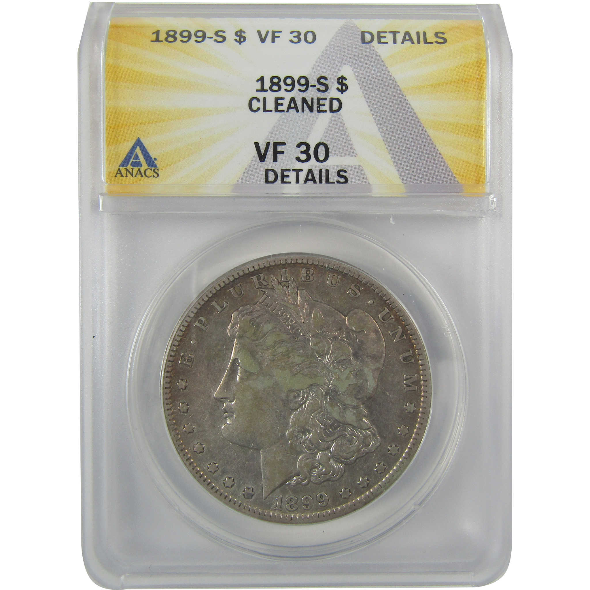 1899 S Morgan Dollar VF 30 Details ANACS Silver $1 Coin SKU:I19061 - Morgan coin - Morgan silver dollar - Morgan silver dollar for sale - Profile Coins &amp; Collectibles