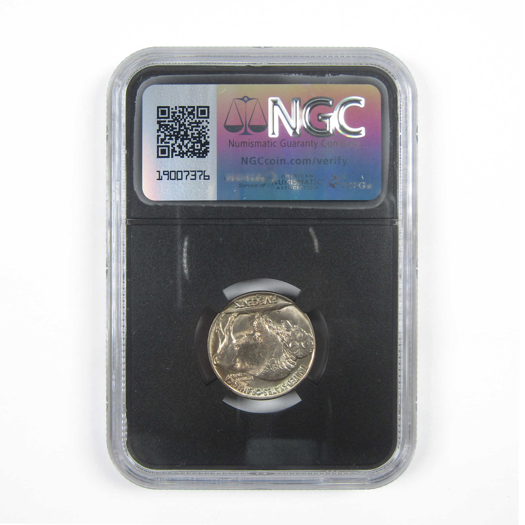 1938 D Buffalo Nickel MS 66 NGC 5c Original Bag Fragment SKU:I14598