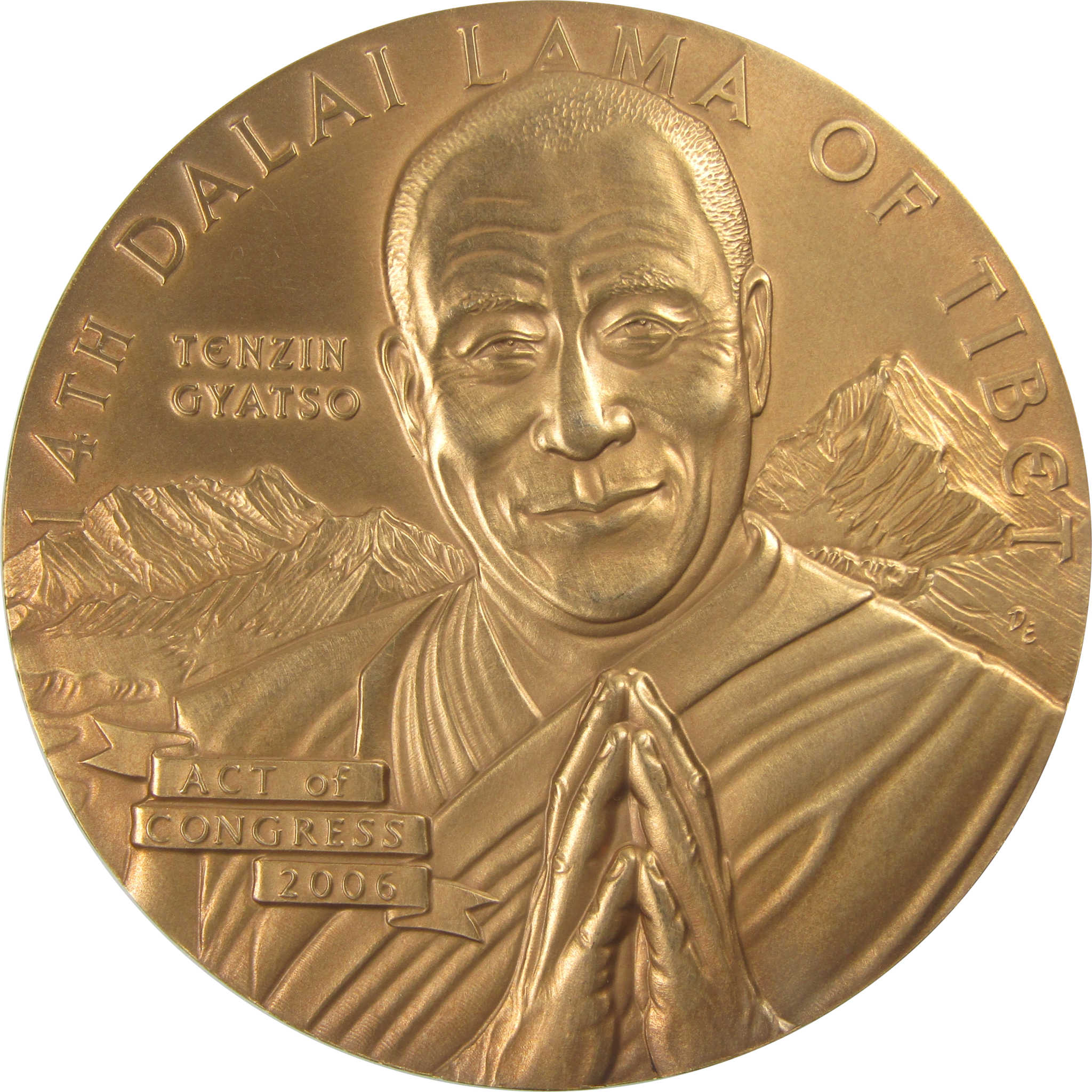 2006 Bronze Dalai Lama 3 Inch Medal Collectible SKU:CPC9050