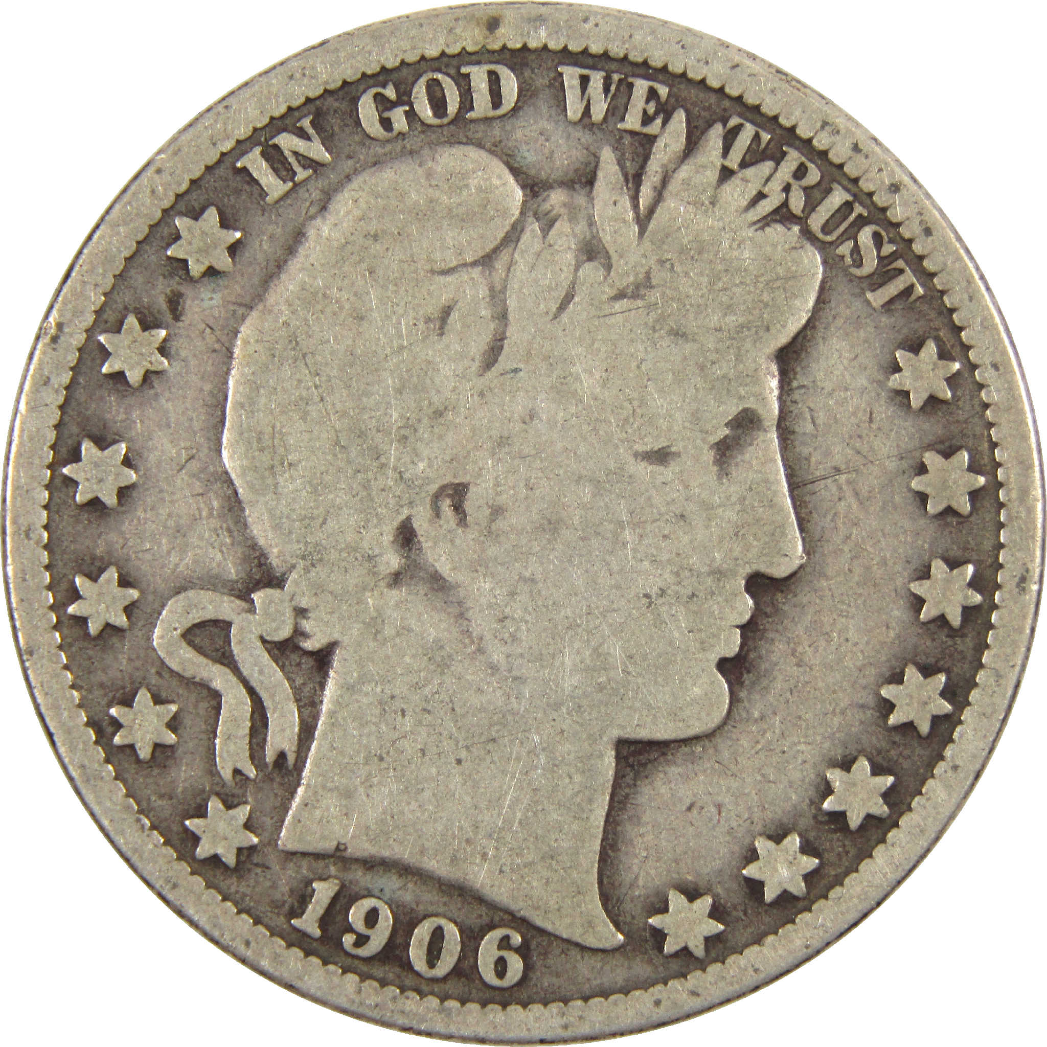 1906 O Barber Half Dollar G Good Silver 50c Coin