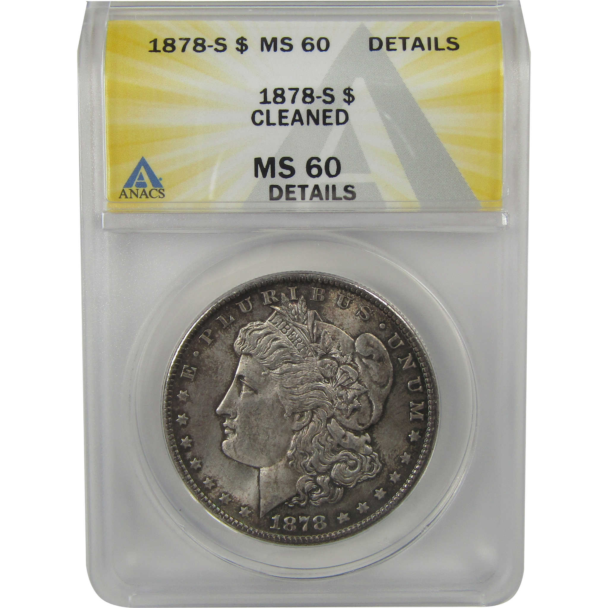 1878 S Morgan Dollar MS 60 Details ANACS Silver $1 Coin SKU:I22361 - Morgan coin - Morgan silver dollar - Morgan silver dollar for sale - Profile Coins &amp; Collectibles