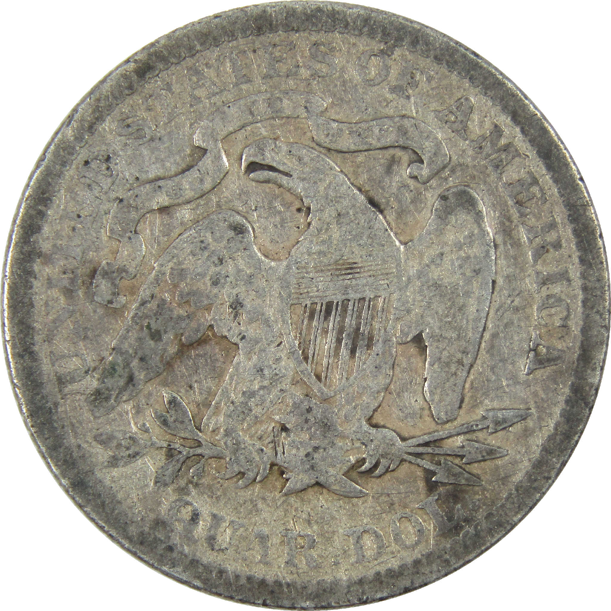 1877 Seated Liberty Quarter VG Very Good Details Silver 25c SKU:I12288
