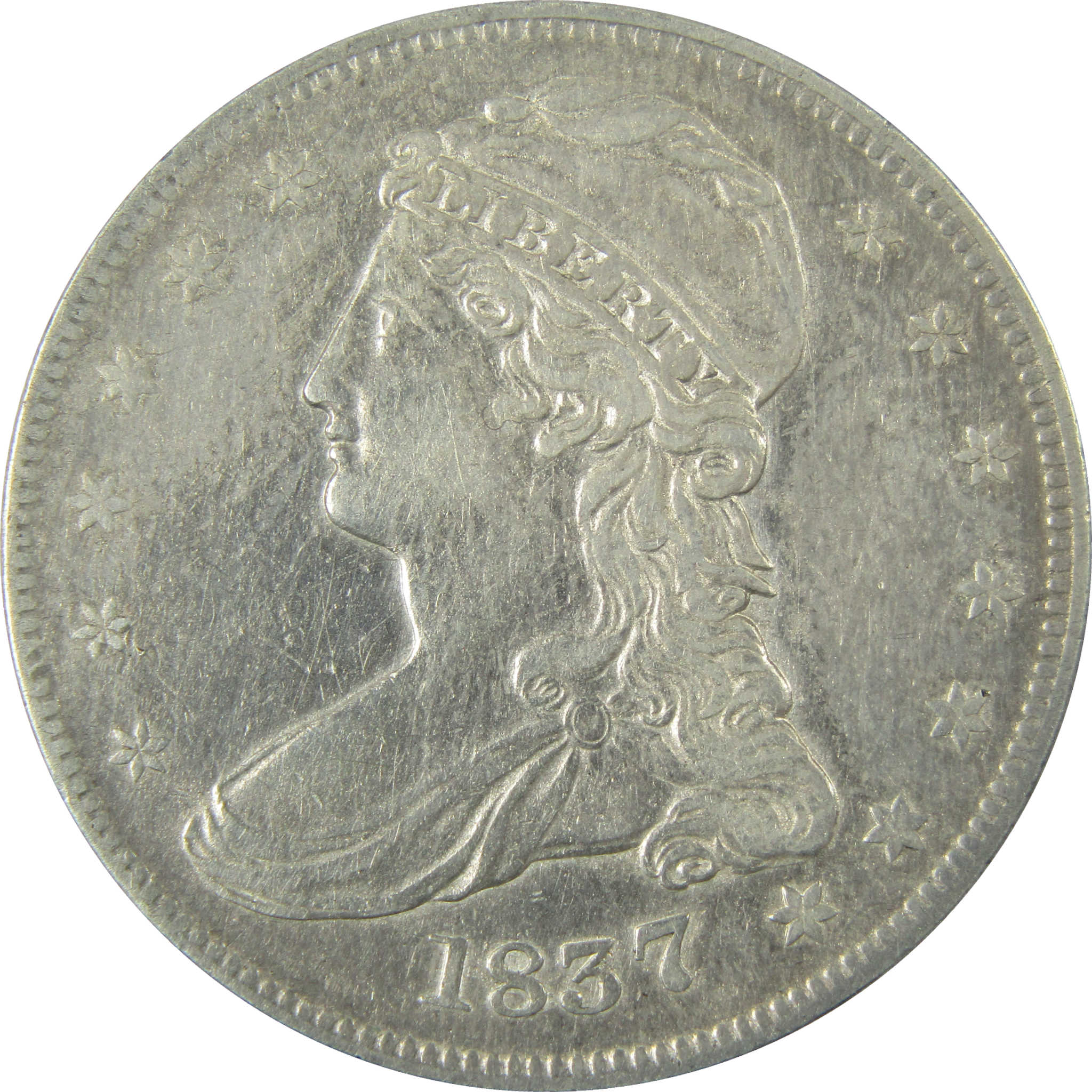 1837 Capped Bust Silver 50c VF Very Fine Details SKU:CP1500