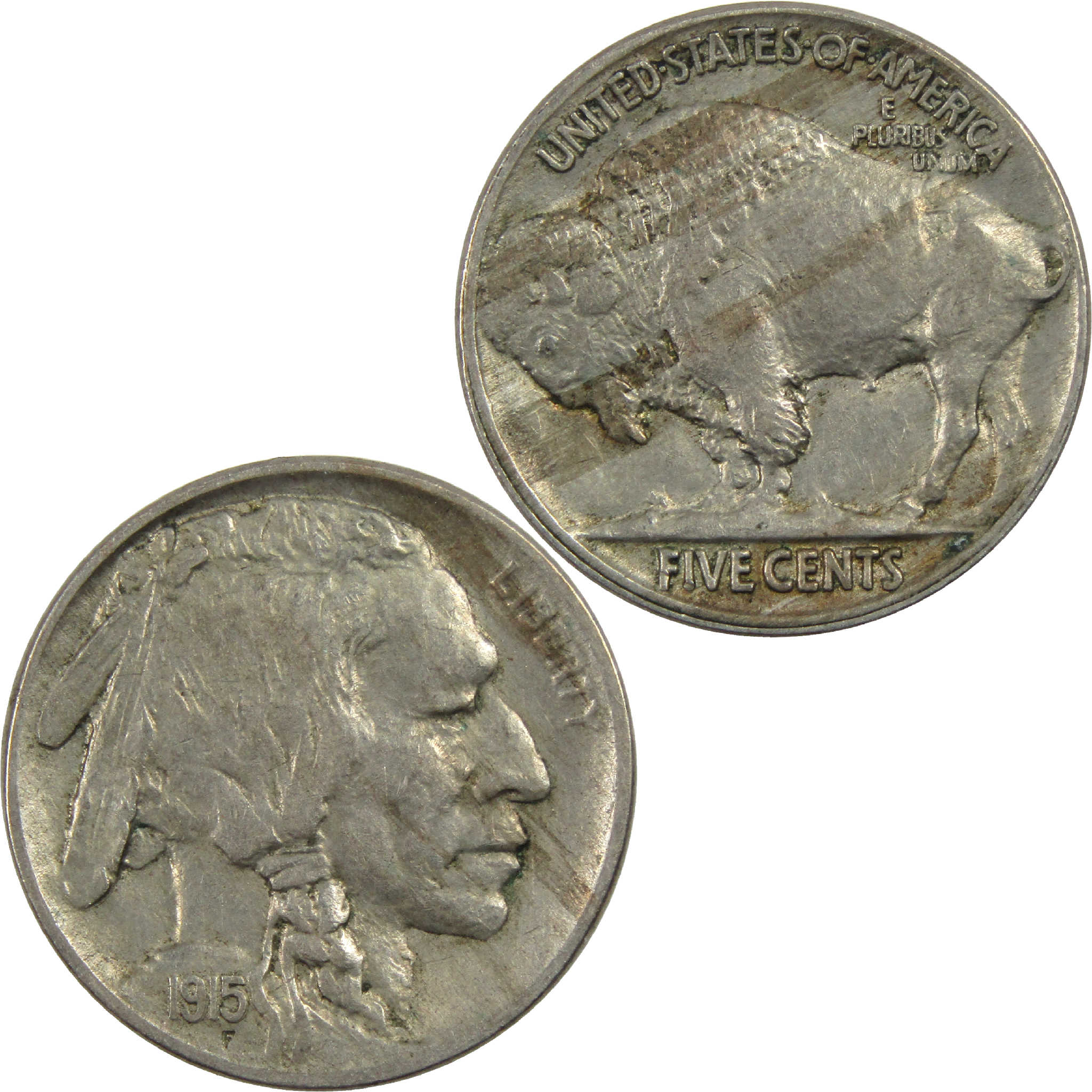 1915 Indian Head Buffalo Nickel AU About Uncirculated 5c SKU:I11826