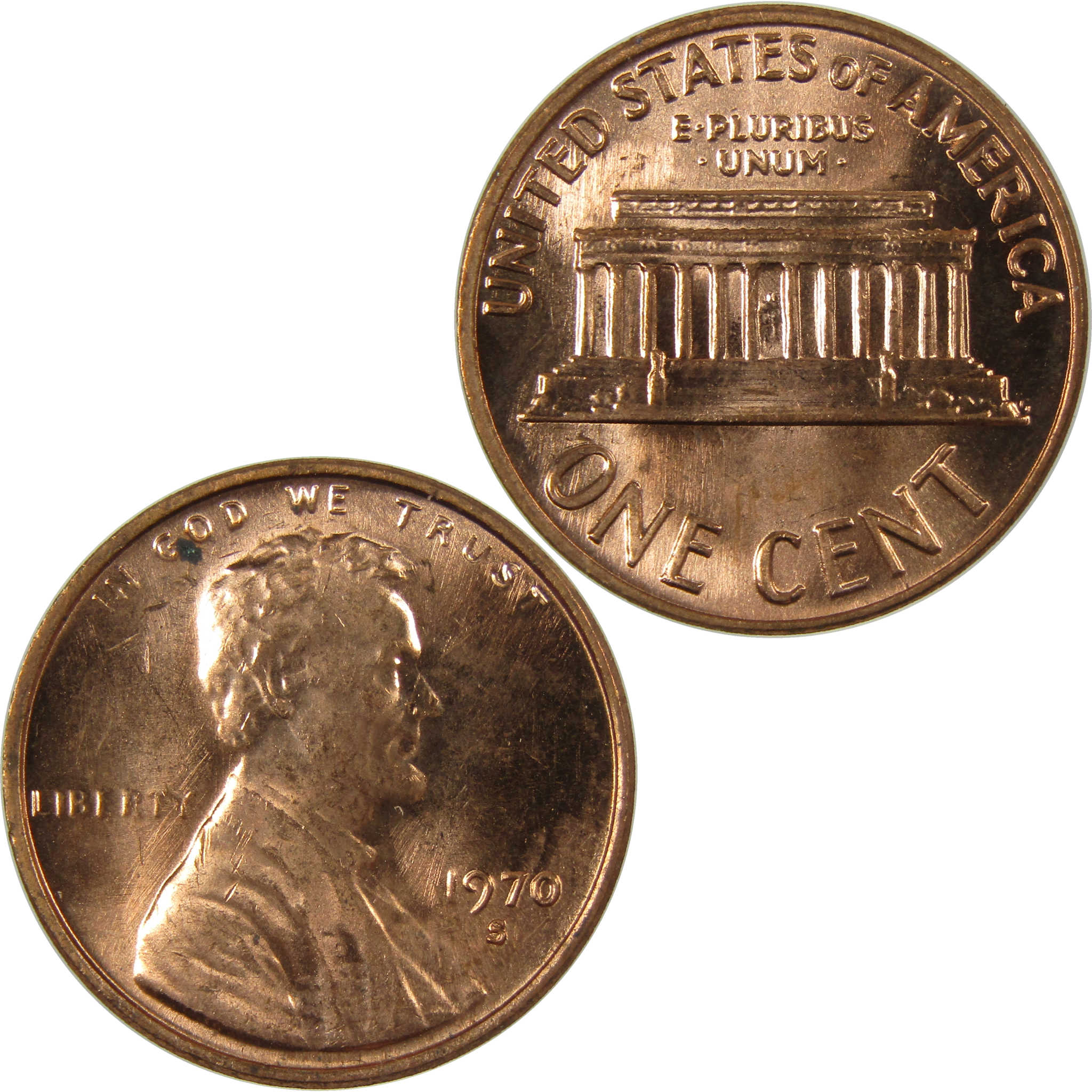 1970 S Small Date Lincoln Memorial Cent Uncirculated SKU:I27838