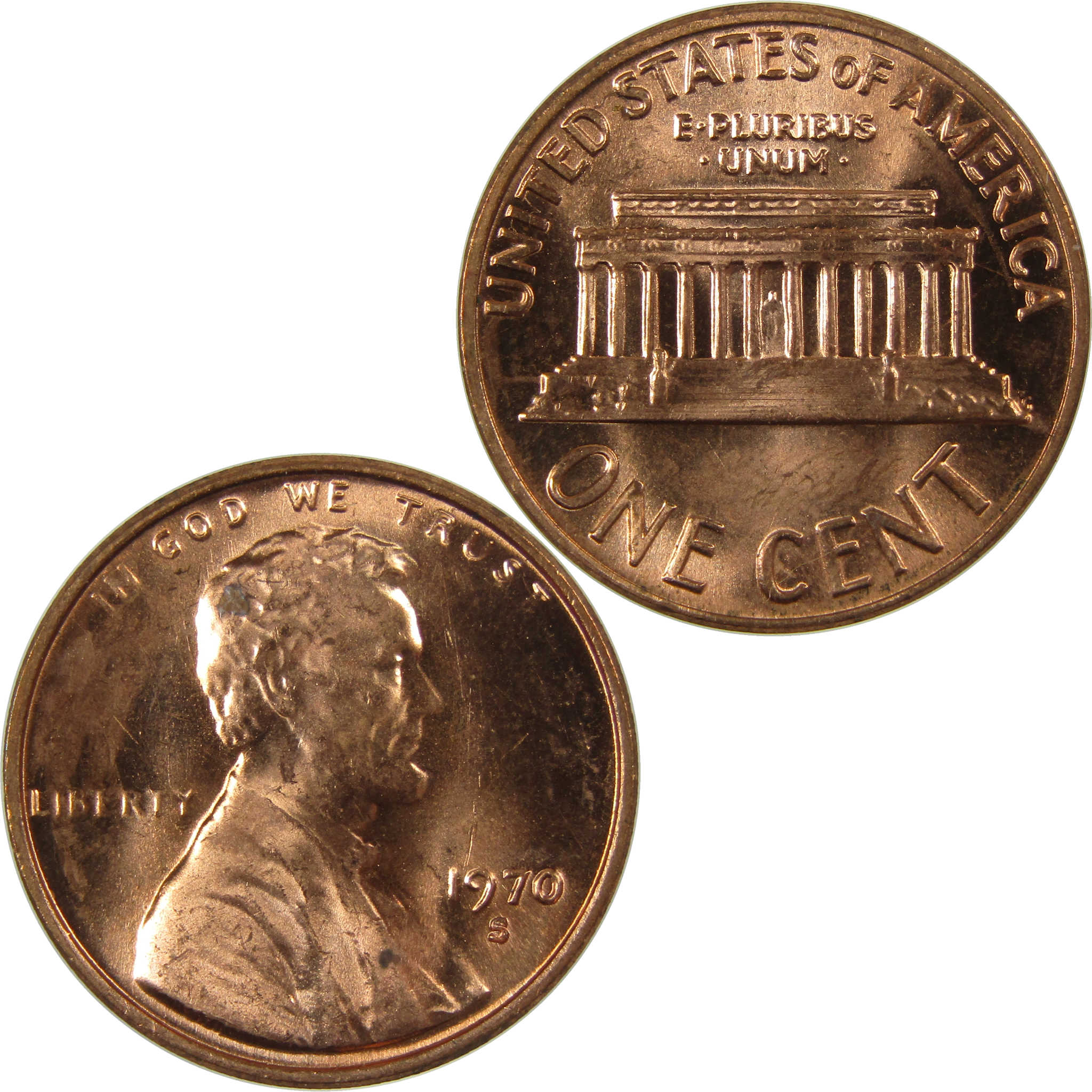 1970 S Small Date Lincoln Memorial Cent Uncirculated SKU:I27844