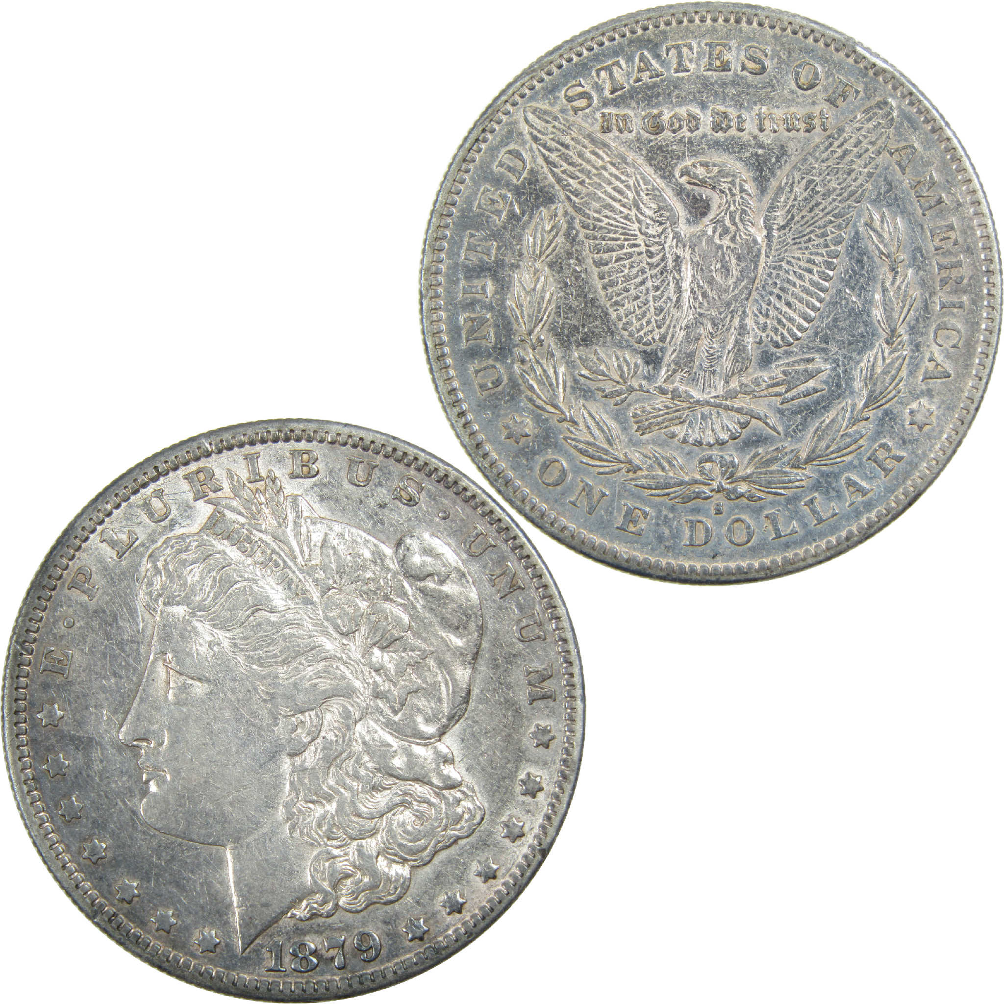 1879 S Rev 78 Morgan Dollar XF EF Extremely Fine Silver $1 SKU:I13596 - Morgan coin - Morgan silver dollar - Morgan silver dollar for sale - Profile Coins &amp; Collectibles