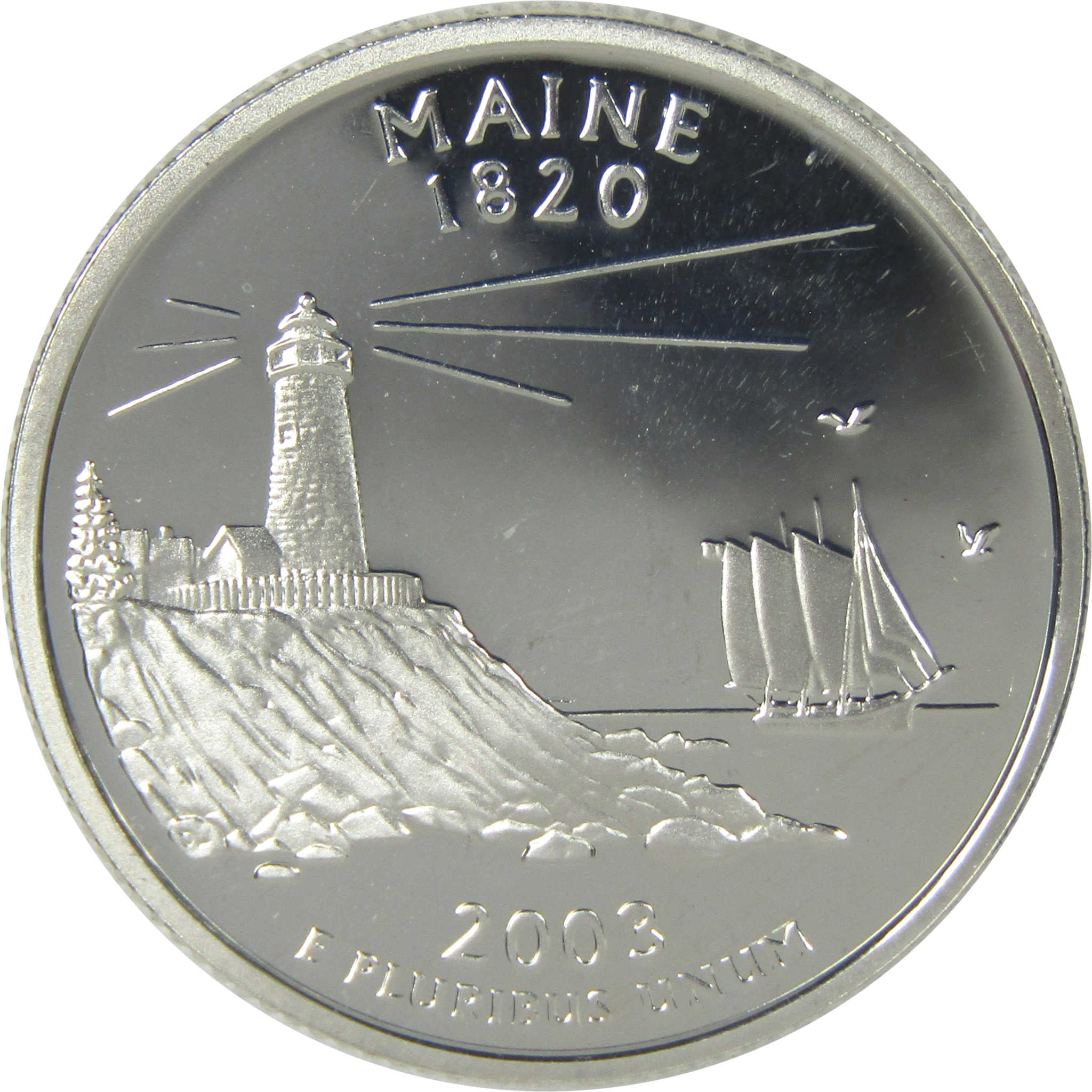 2003 S Maine State Quarter Choice Proof Silver 25c Coin