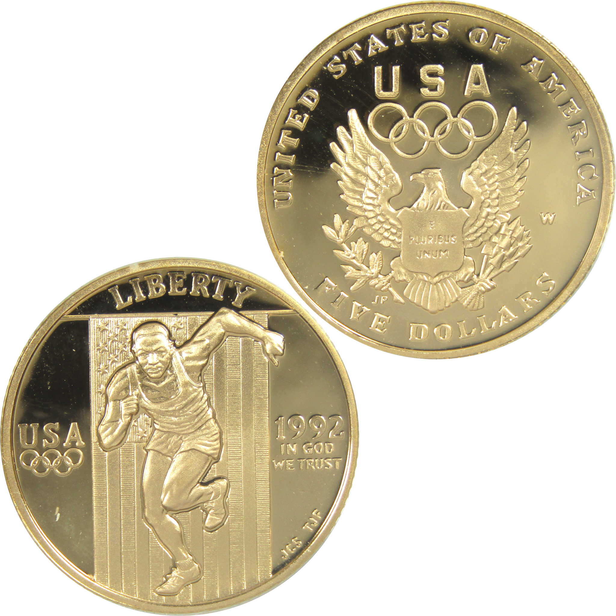 XXV Olympiad Commemorative 1992 W Choice Proof Gold $5 Coin