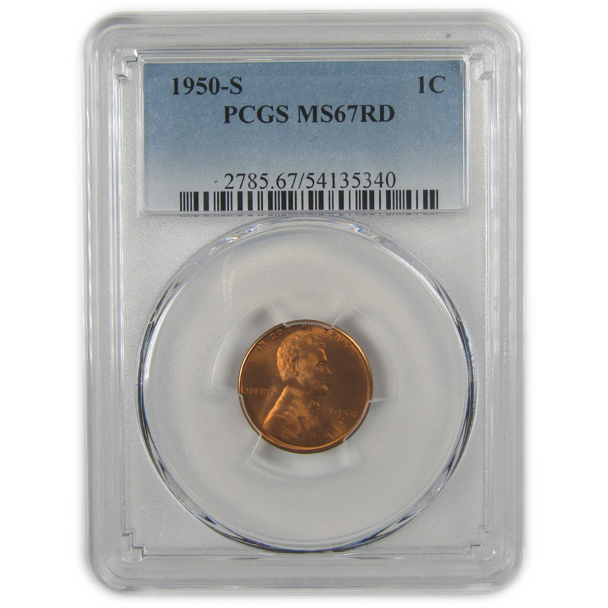 1950 S Lincoln Wheat Cent MS 67 RD PCGS Penny Uncirculated SKU:I22408