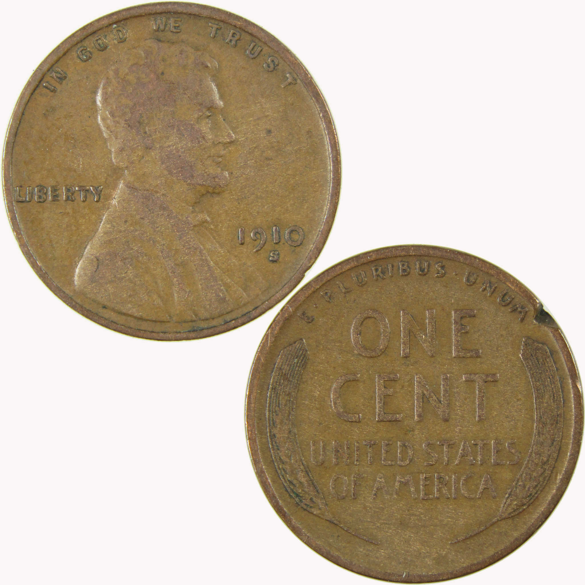 1910 S Lincoln Wheat Cent VF Very Fine Details Penny SKU:I25267
