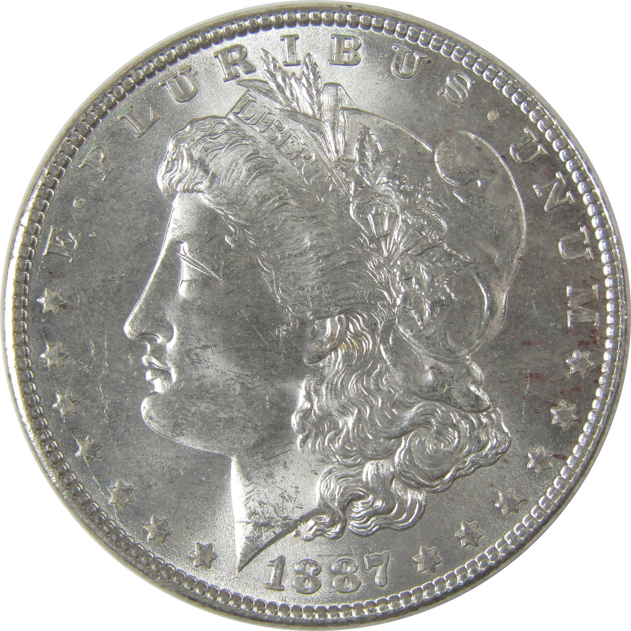 1887 Morgan Dollar Uncirculated Silver $1 Coin SKU:I21043
