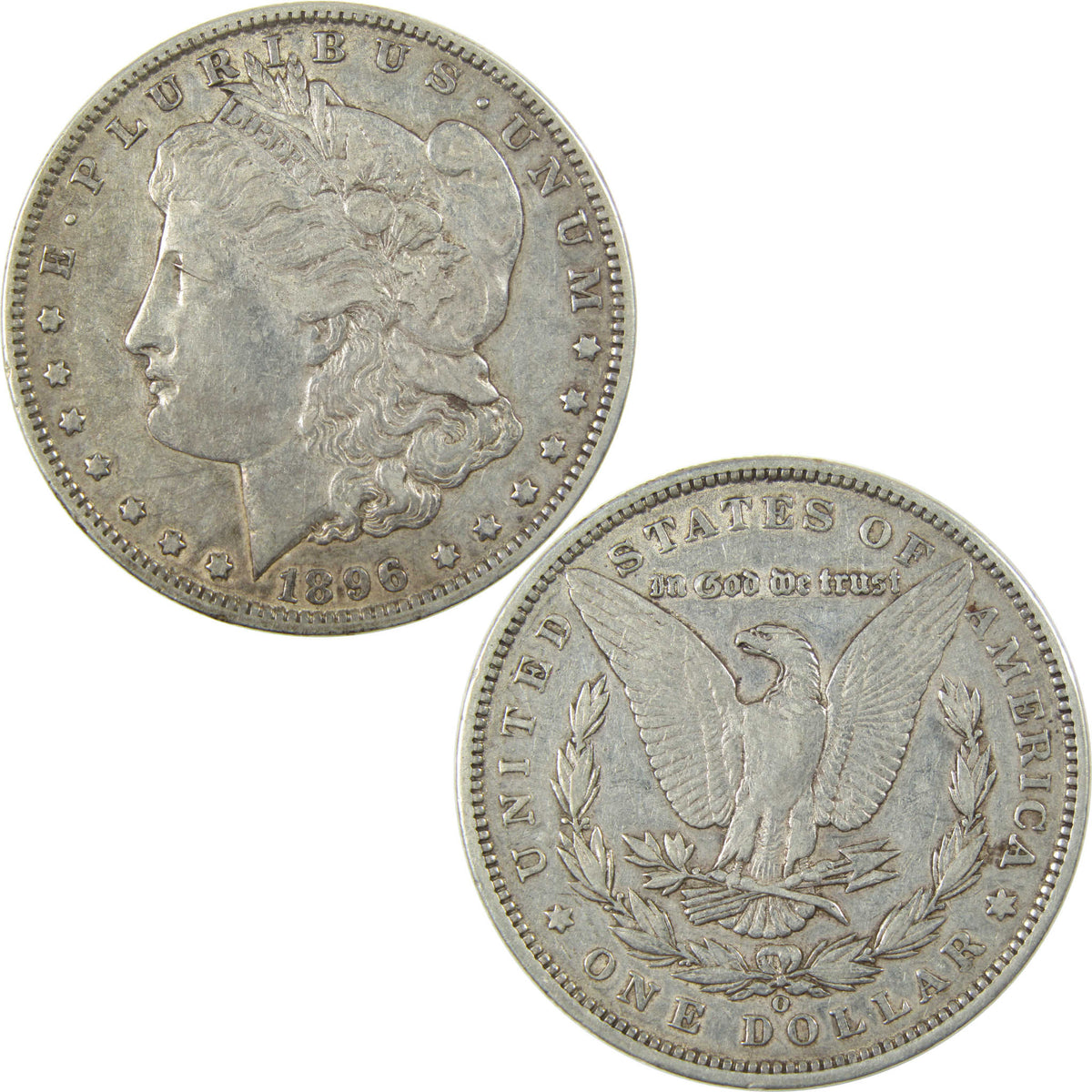 1896 O Morgan Silver Dollar VF/XF Very Fine / Extremely Fine $1 Coin