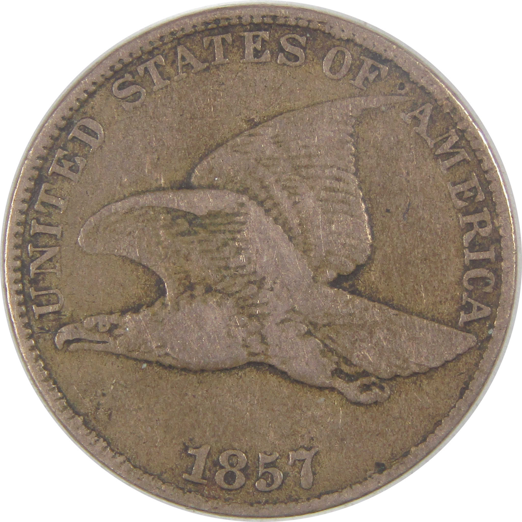 1857 Flying Eagle Cent VF Very Fine Penny 1c Coin SKU:I17284