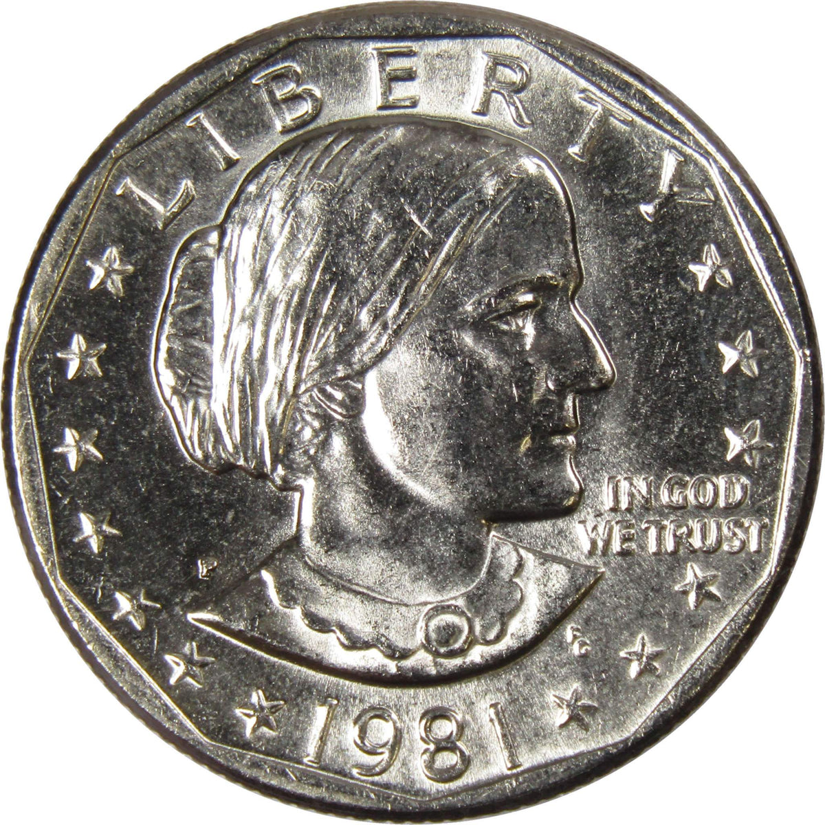 1981 P Susan B Anthony Dollar Clad Uncirculated Mint State SBA $1 Coin