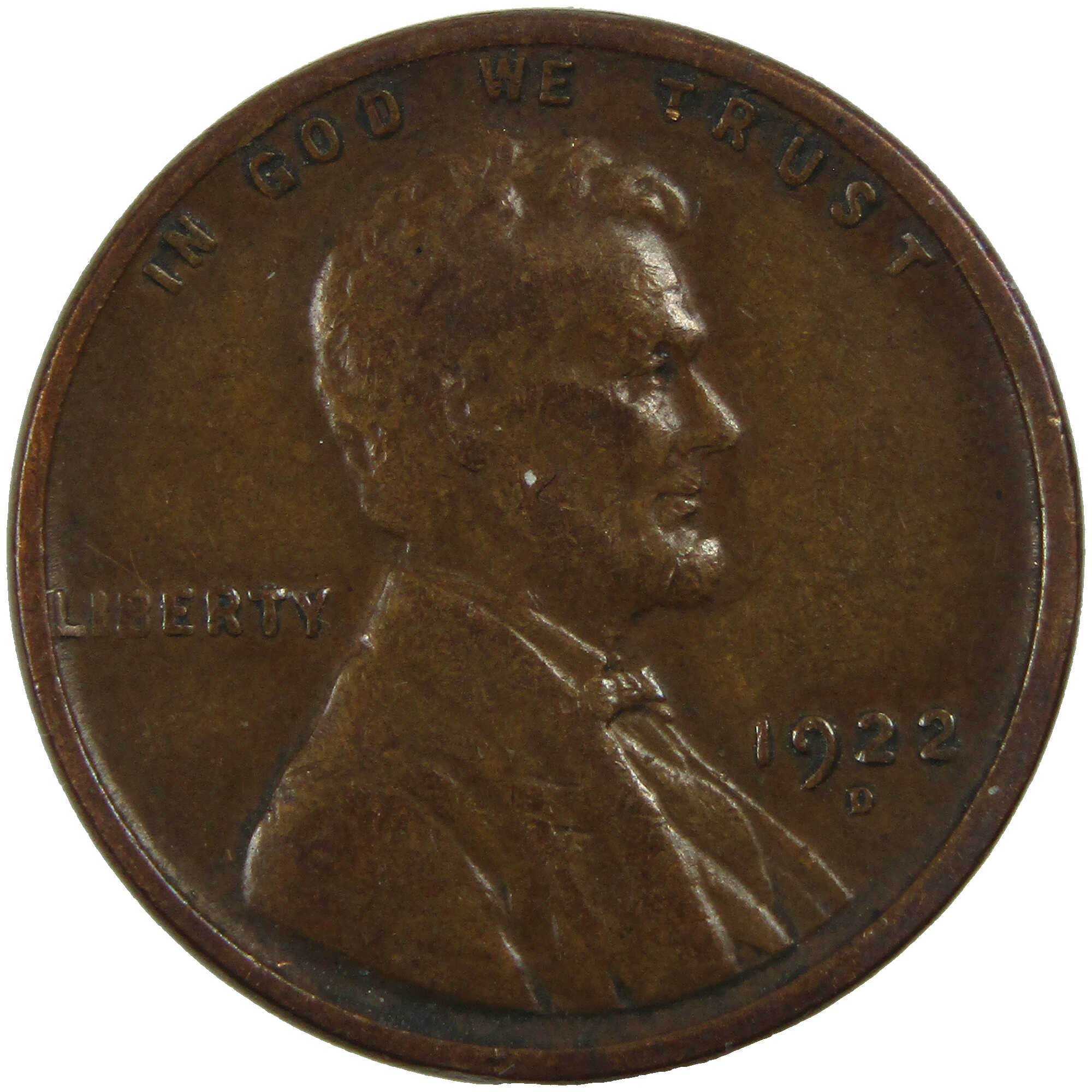 1922 D Lincoln Wheat Cent VF Very Fine Penny 1c Coin SKU:I12953