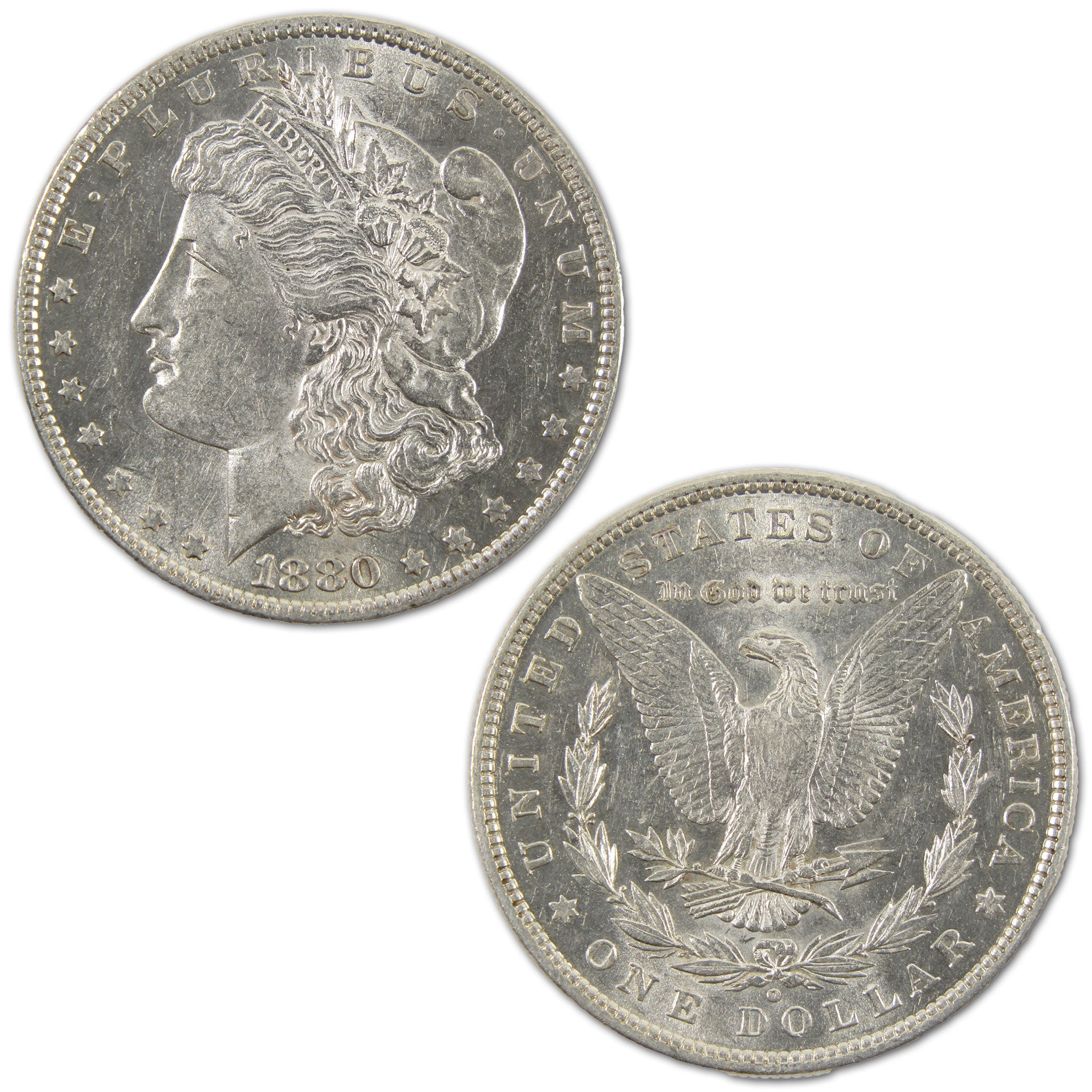 1880 O Morgan Dollar Borderline Uncirculated Silver $1 Coin SKU:I10503 - Morgan coin - Morgan silver dollar - Morgan silver dollar for sale - Profile Coins &amp; Collectibles