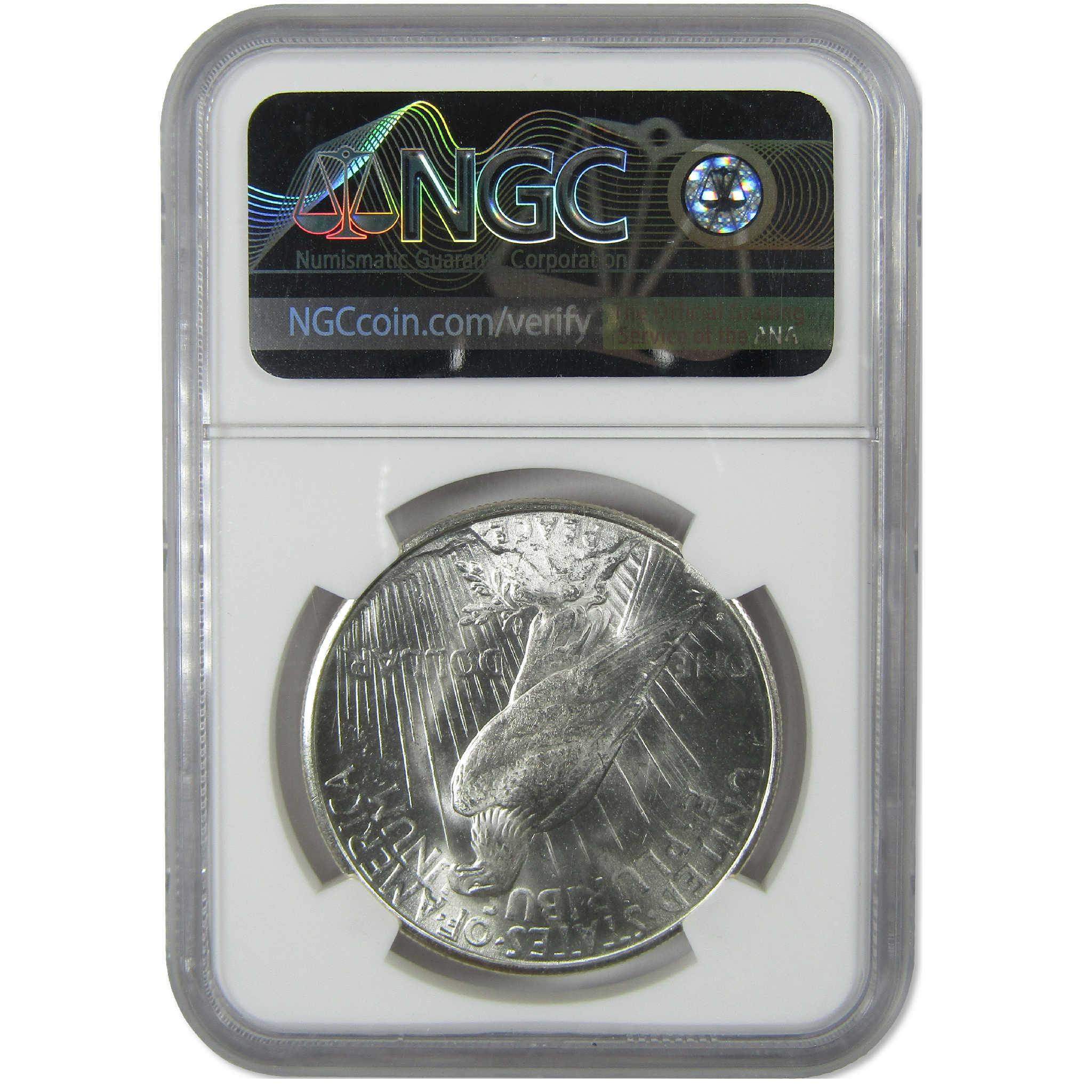 1922 S Peace Silver Dollar MS 64 NGC Uncirculated $1 Coin Collectible