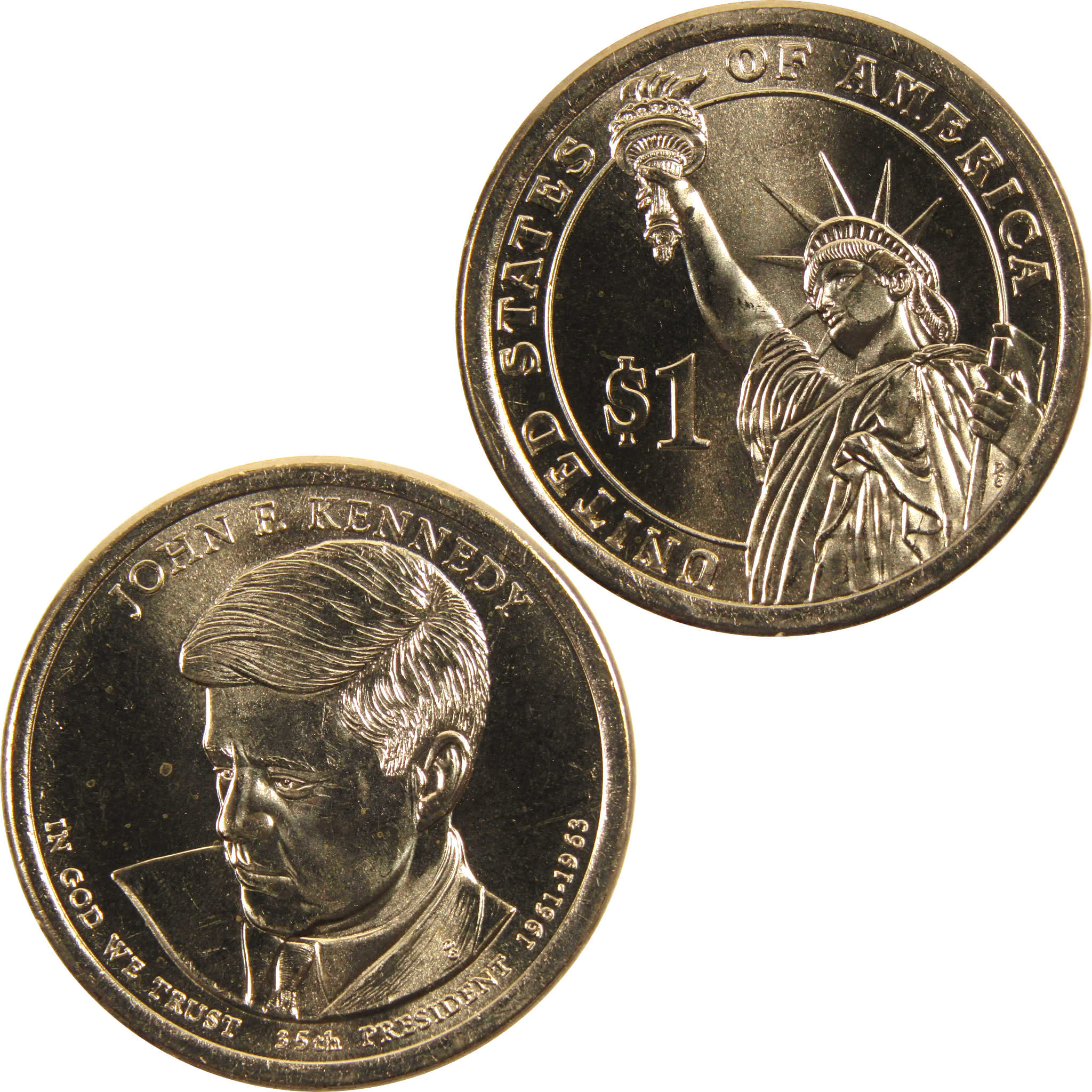 2015 D John F Kennedy Presidential Dollar BU Uncirculated $1 Coin