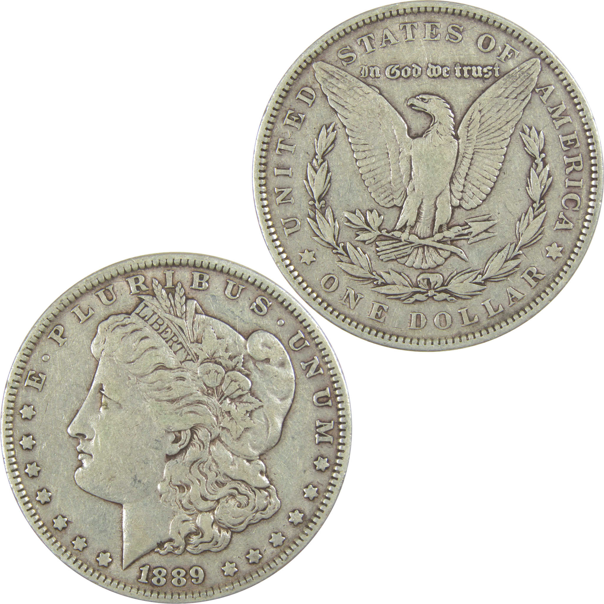 1889 Barwing Morgan Dollar VF Very Fine Silver $1 Coin SKU:I19563 - Morgan coin - Morgan silver dollar - Morgan silver dollar for sale - Profile Coins &amp; Collectibles