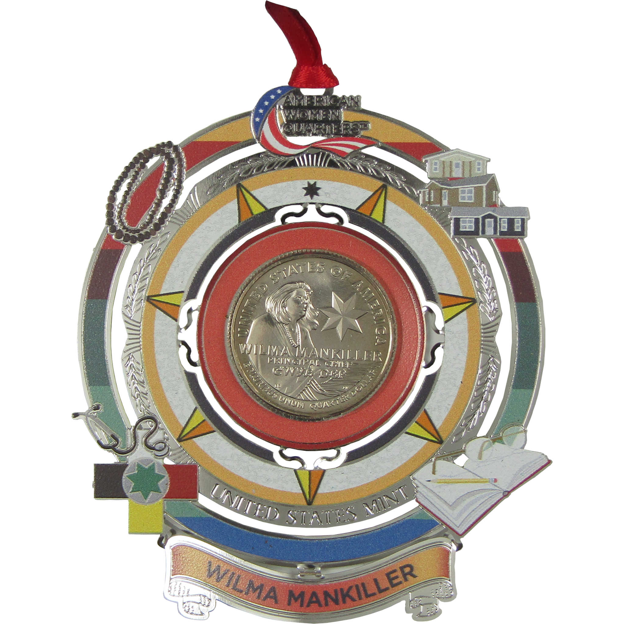 2022 Wilma Mankiller American Women Quarter Christmas Ornament OGP COA