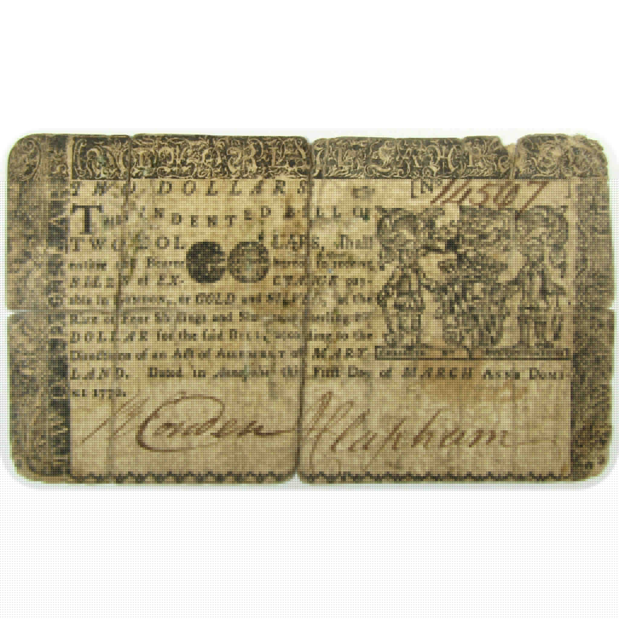 1770 $2 Maryland Colonial Note MD-56 Circulated Currency SKU:I26425