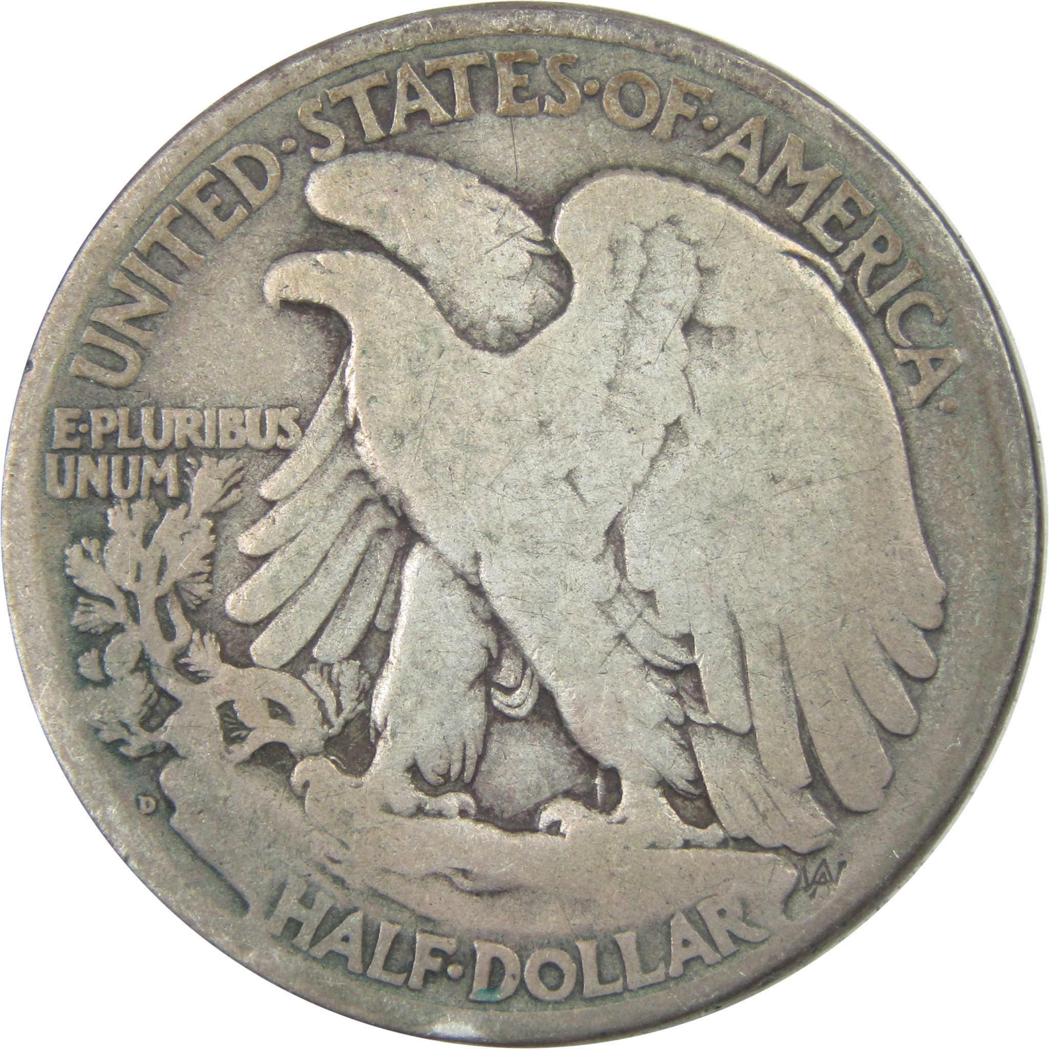 1918 D Liberty Walking Half Dollar VG Very Good Silver 50c SKU:I15273