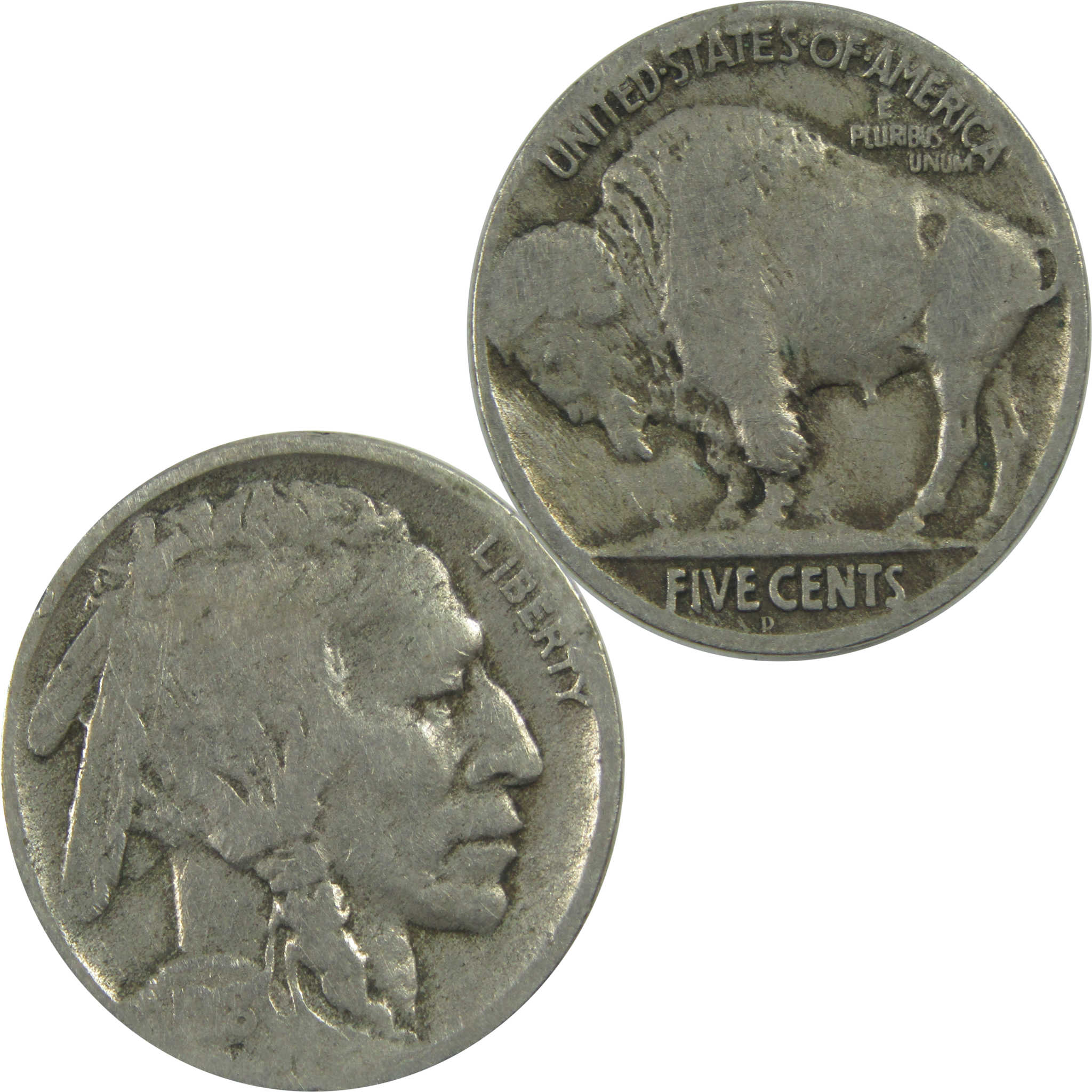 1918 D Indian Head Buffalo Nickel AG About Good 5c Coin SKU:I15492