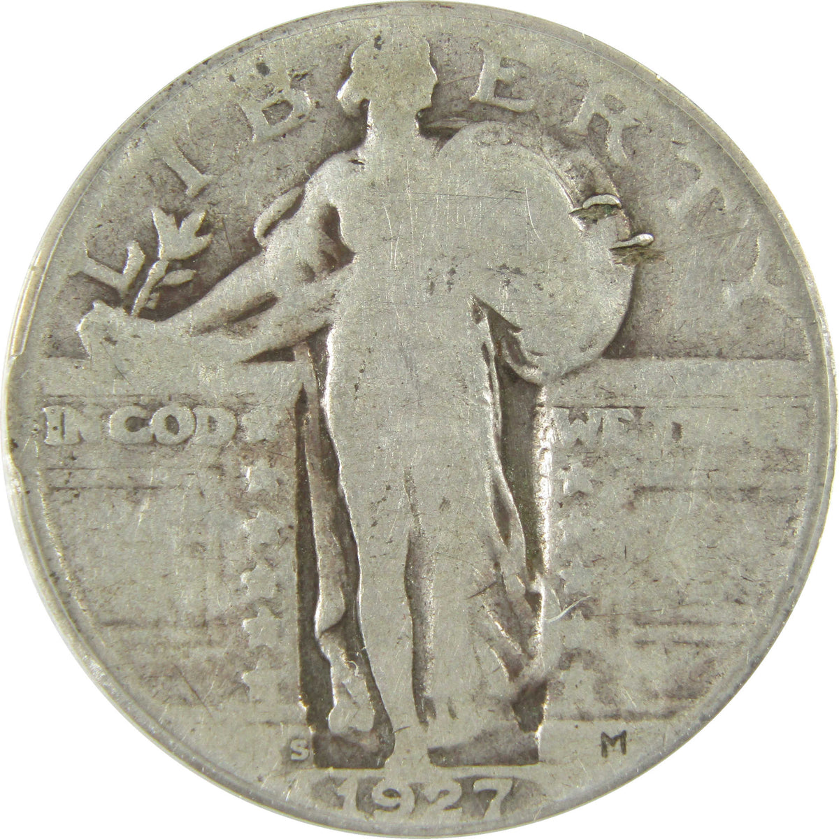 1927 S Standing Liberty Silver Quarter AG 3 Details ANACS SKU:I28569