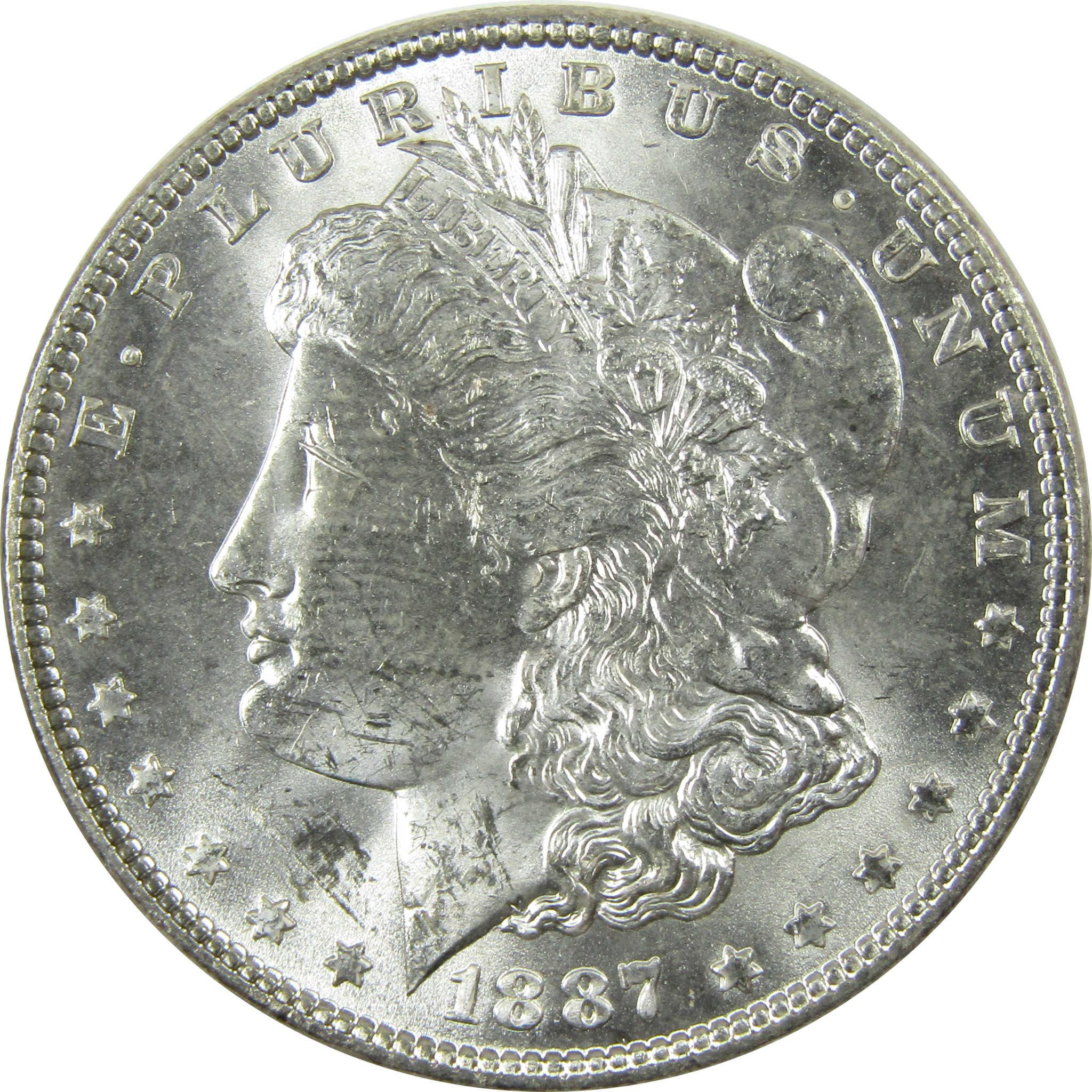 1887 Morgan Silver Dollar Uncirculated Mint State $1 Coin SKU:I24541 - Morgan coin - Morgan silver dollar - Morgan silver dollar for sale - Profile Coins &amp; Collectibles