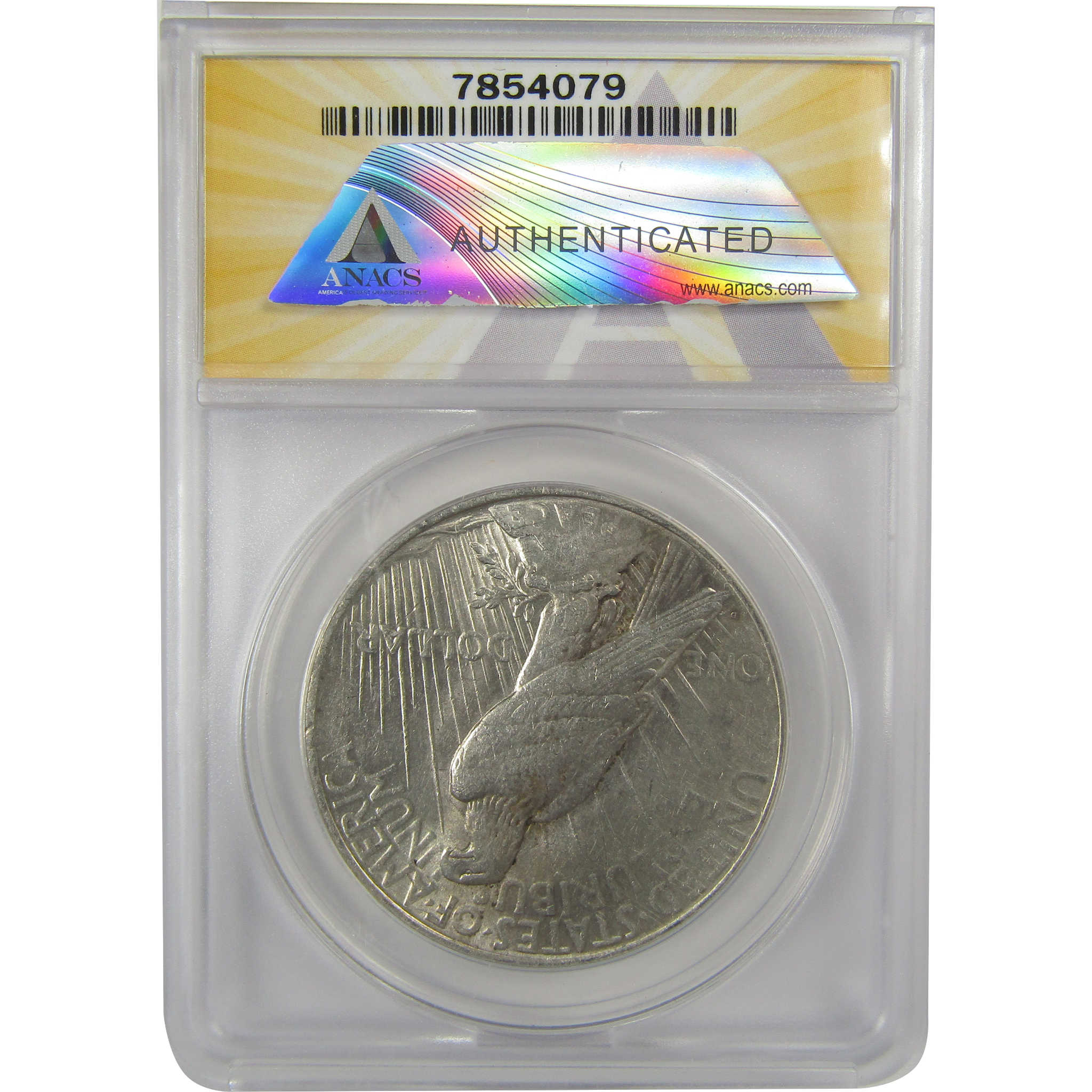 1923 D Peace Dollar AU 53 ANACS Silver $1 Coin SKU:I20444
