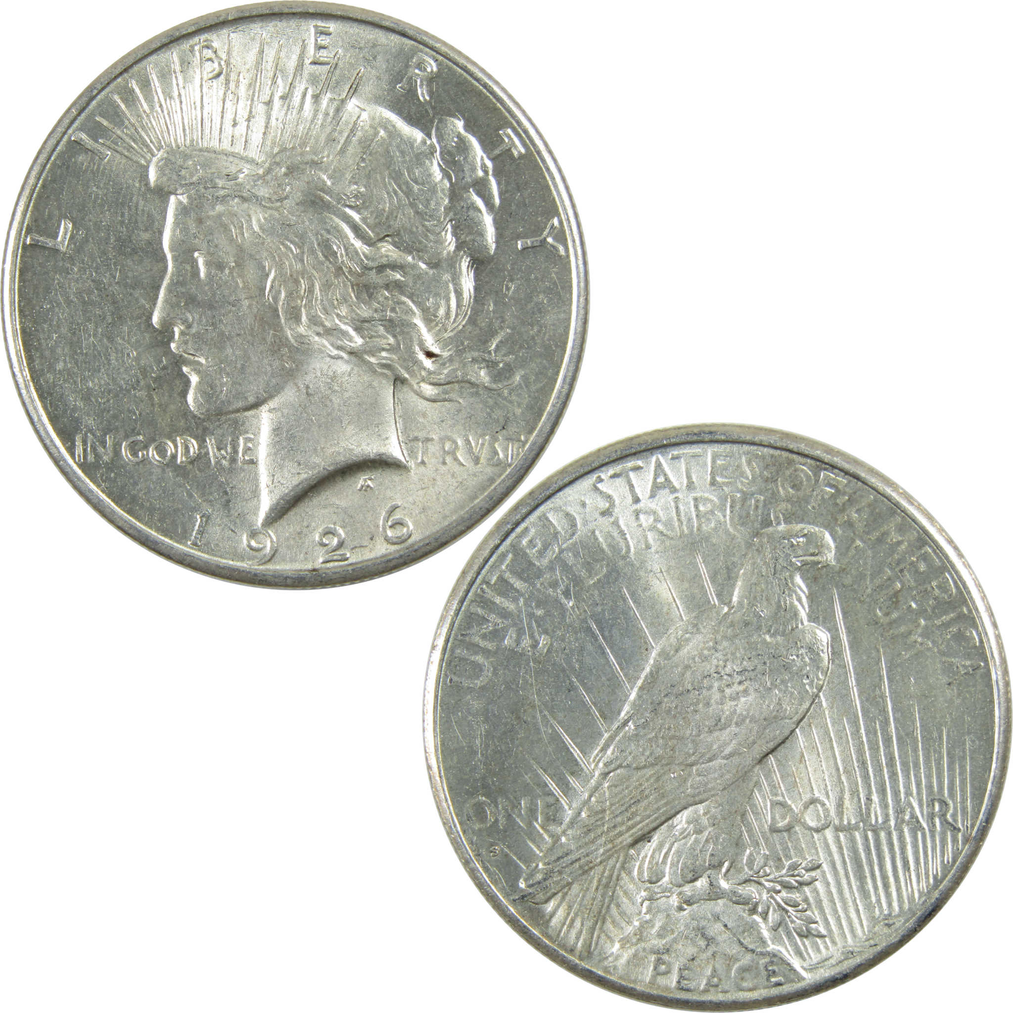 1926 S Peace Dollar AU About Uncirculated Silver $1 Coin SKU:I12834