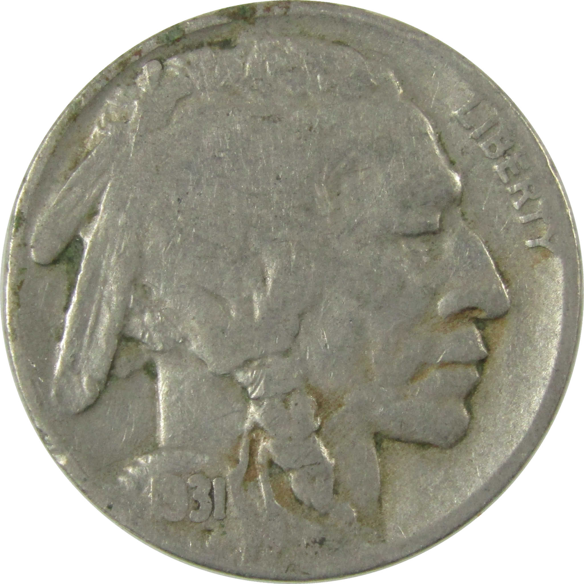 1931 S Indian Head Buffalo Nickel VG Very Good 5c Coin SKU:I28120
