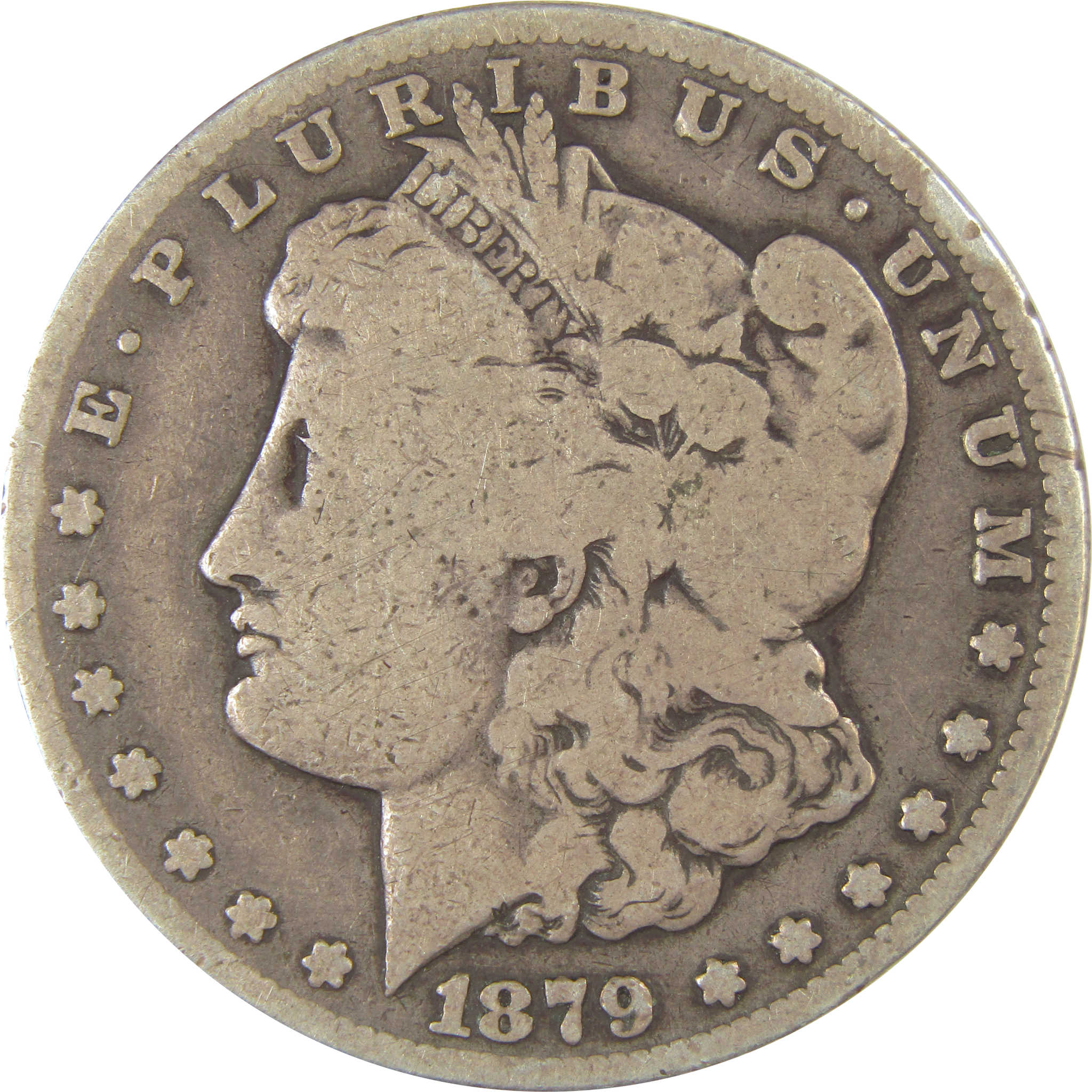 1879 CC Capped Die Morgan Dollar VG Very Good Silver SKU:I24231 - Morgan coin - Morgan silver dollar - Morgan silver dollar for sale - Profile Coins &amp; Collectibles