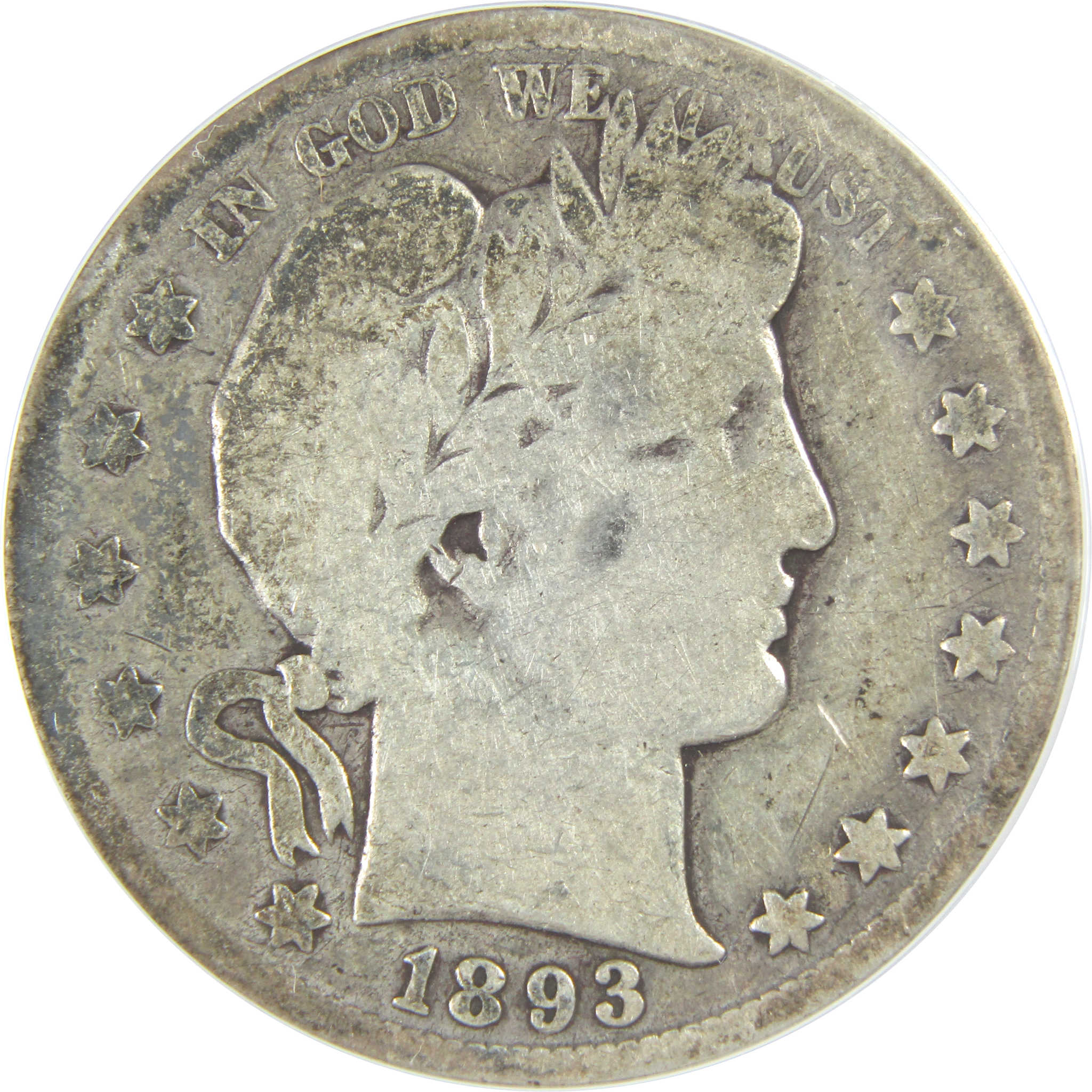 1893 S Barber Half Dollar G 6 ANACS Silver 50c Coin SKU:I16344